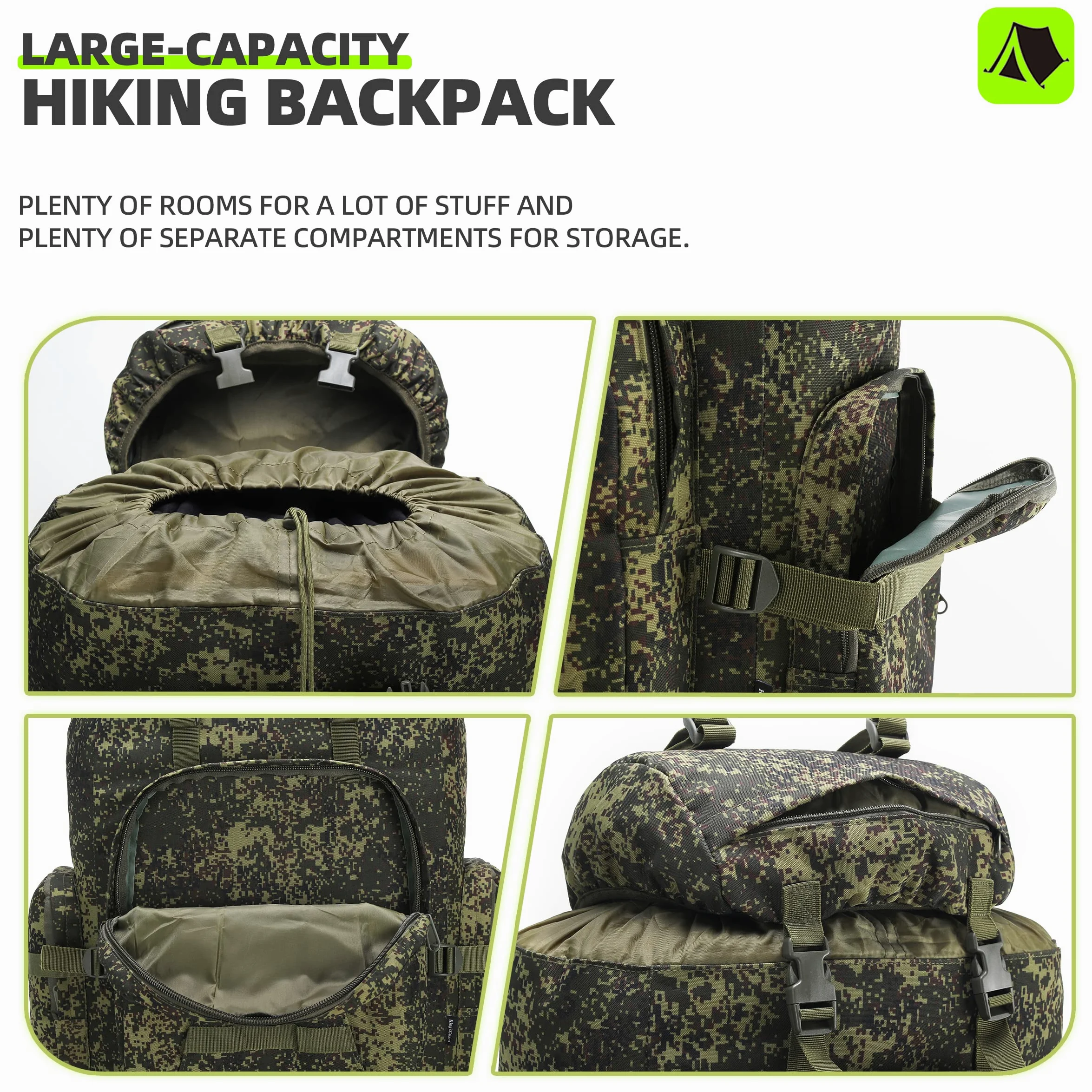 King'sGuard 6se Mochila de senderismo para camping de 100 litros Hombre (Pack de 1)