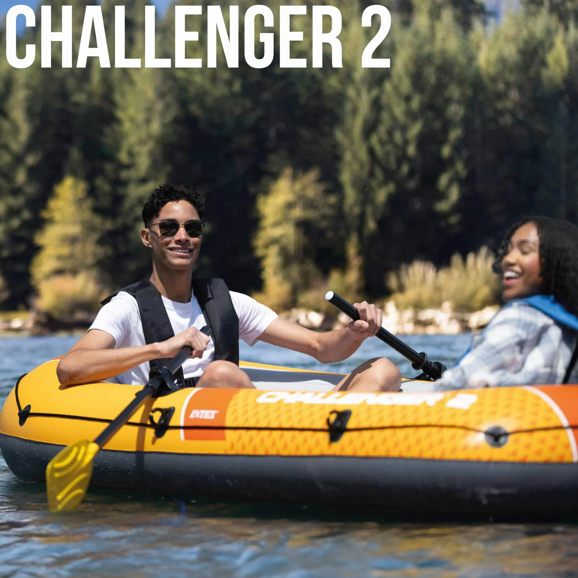 Intex Challenger 2 - Barco Hinchable, 236 x 114 x 41 cm