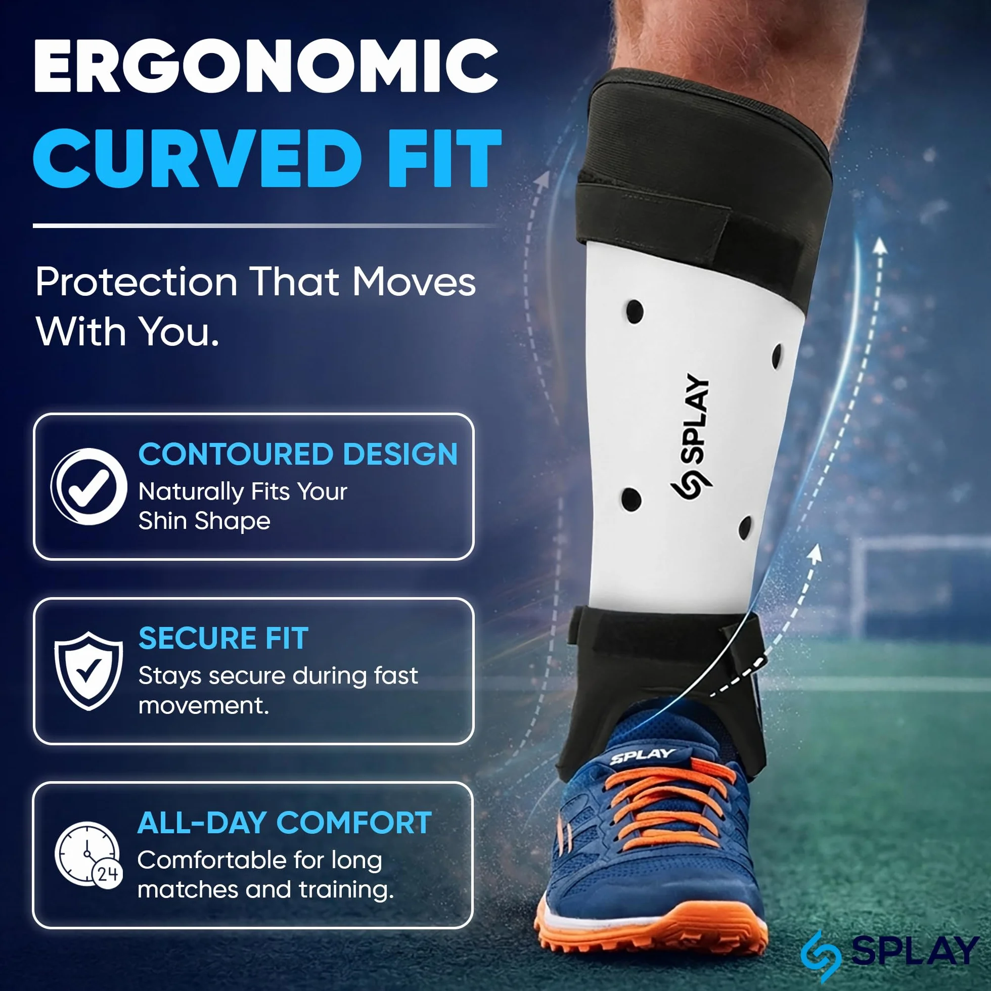 ES Splay Club Hockey Shin Pad