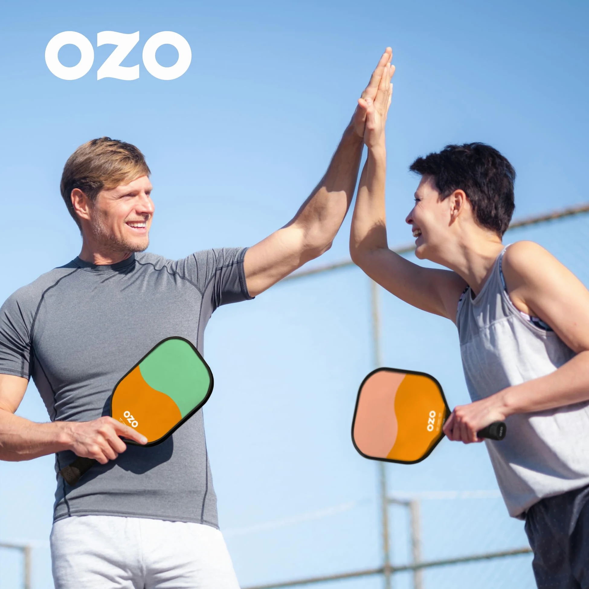 OZO Pickleball - Juego de 2 Palas + 4 Bolas