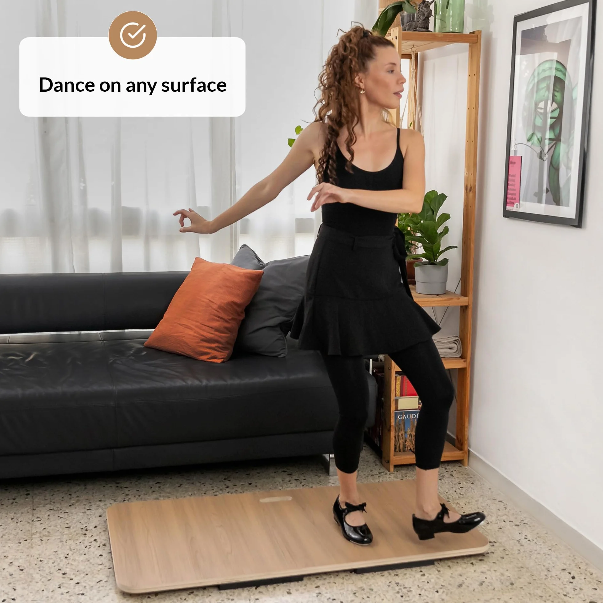 ODOXIA Tablero para Baile De Claqué Suelo Portátil Acolchado Alfombrilla Práctica