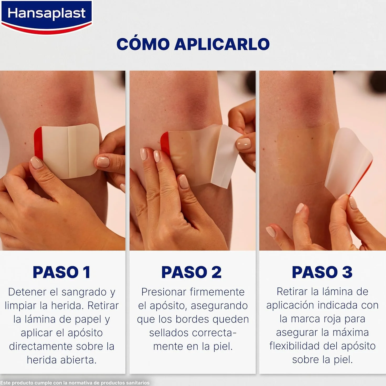 Hansaplast Second Skin Protection Apósito Avanzado XL impermeable ultrafino flexible 3 uds.