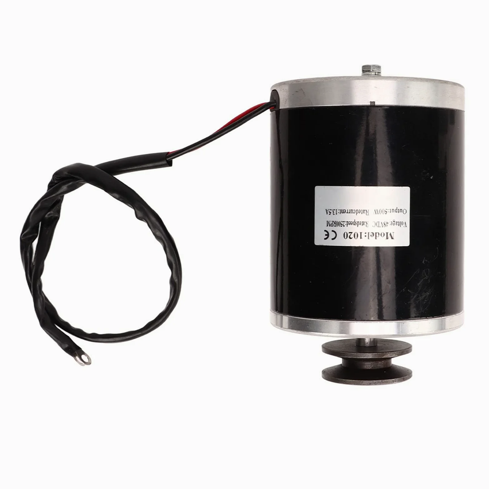 Cryfokt Motor de Polea Eléctrica de 500W, Aleación de Aluminio Cepillado de Poco Ruido para Bicicletas Eléctricas, Scooters y Motocicletas