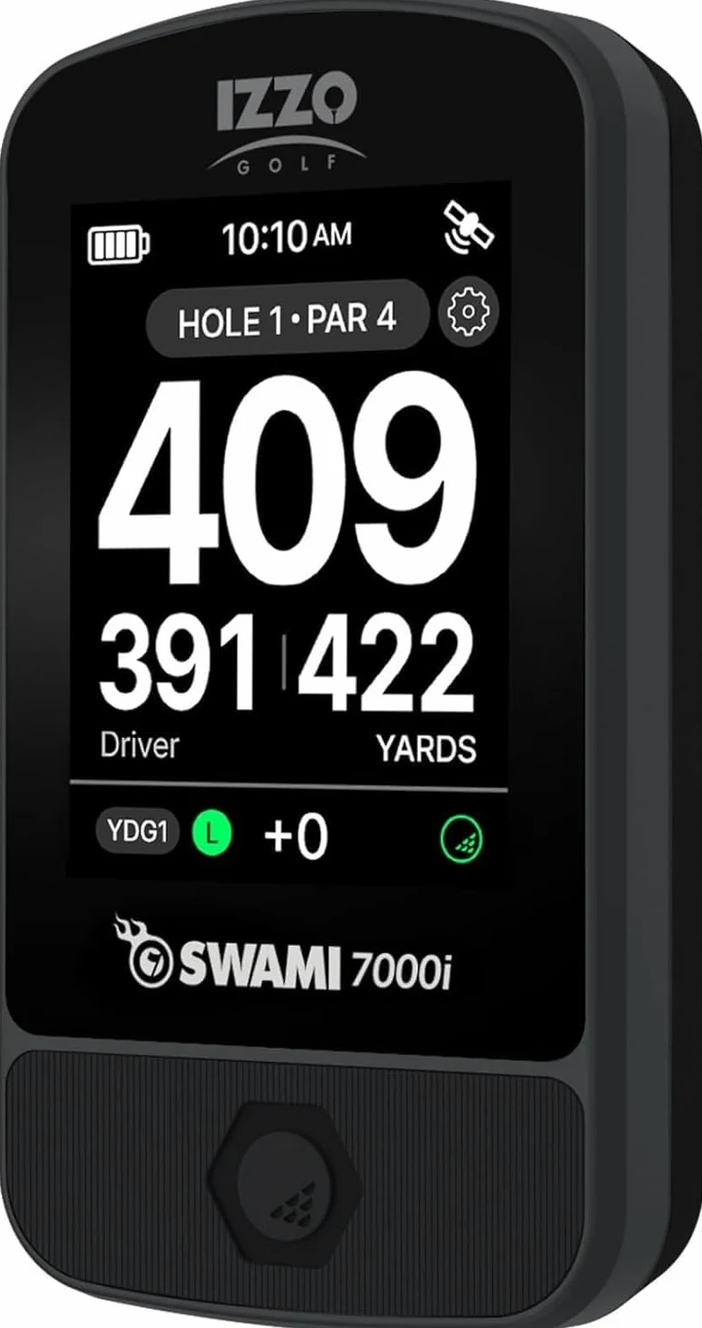 Izzo Swami 7000i - Telémetro GPS de Golf con Pantalla táctil, Color Gris