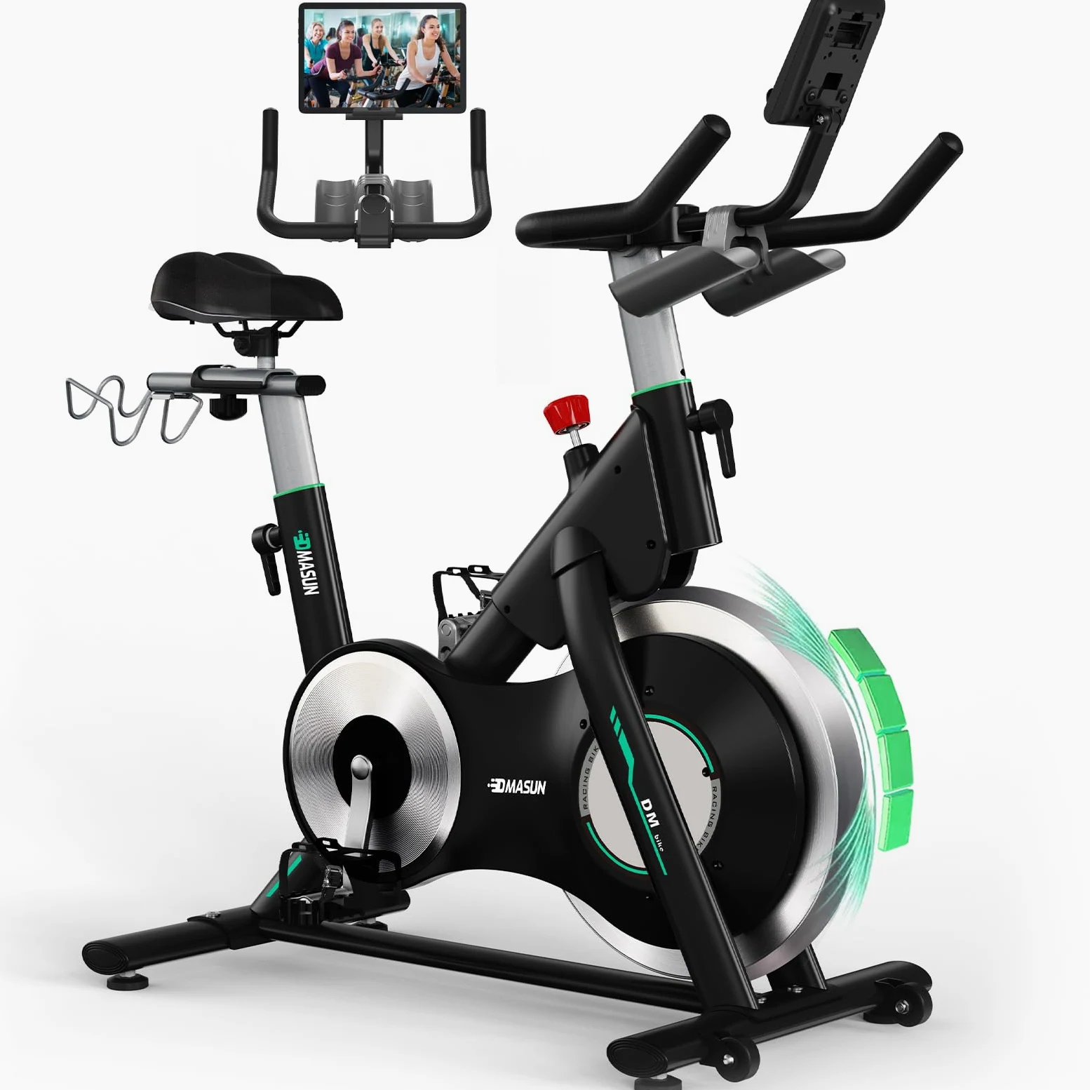 Bicicleta de Piso, DMASUN Bicicleta de Ejercicio, Volante de inercia Sólido