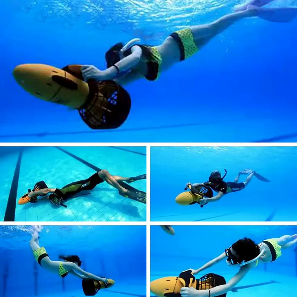 Scooter Submarino Scooter Subacuático Inteligente De Doble Velocidad Impermeable para Piscina y Tabla de Surf a presión Equipo de Piscina de Aventuras