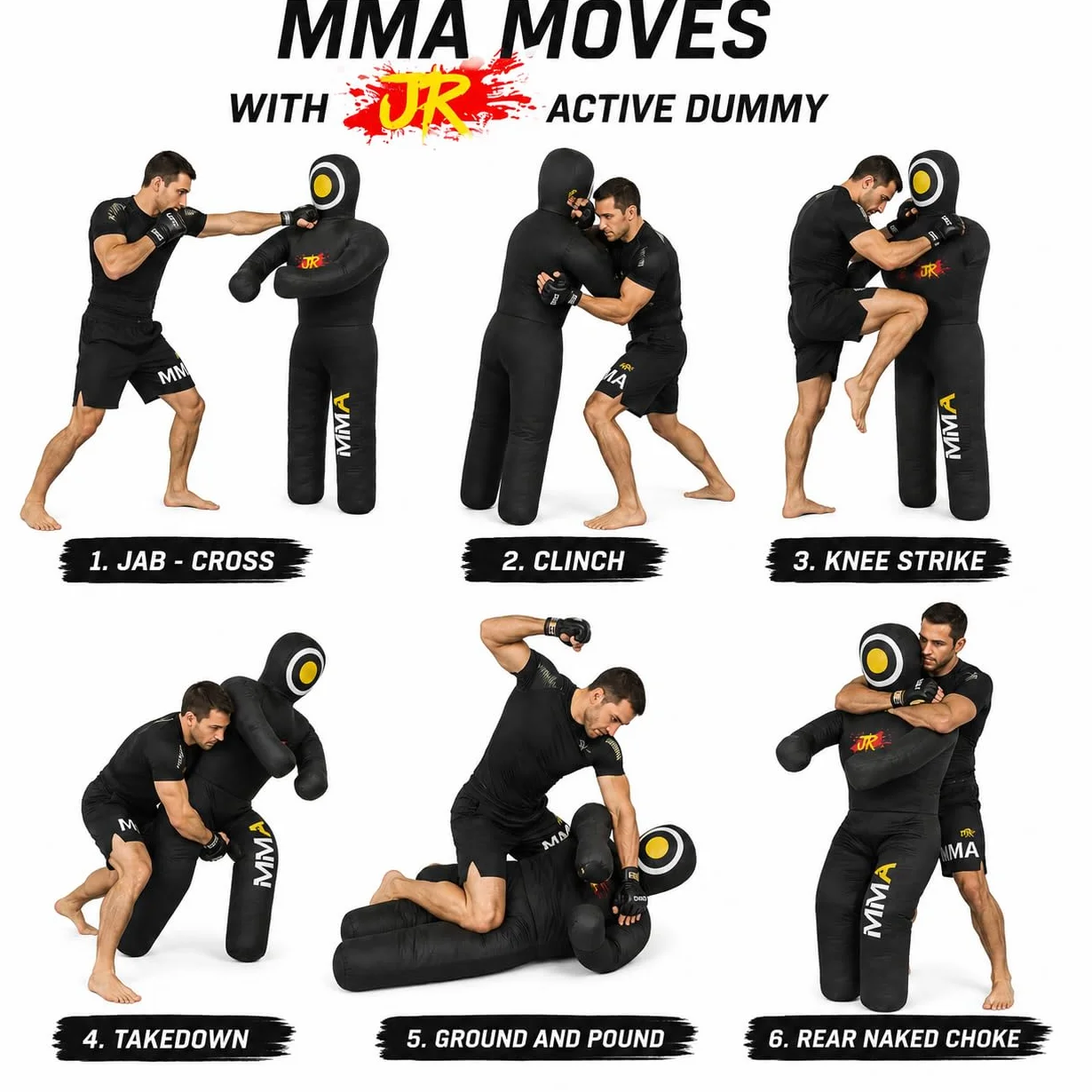 Maniquí de práctica de MMA (posición de pie) para boxeo, lucha, lanzamiento, agarre, karate, jiu-jitsu, entrenamiento de lucha libre, sin relleno