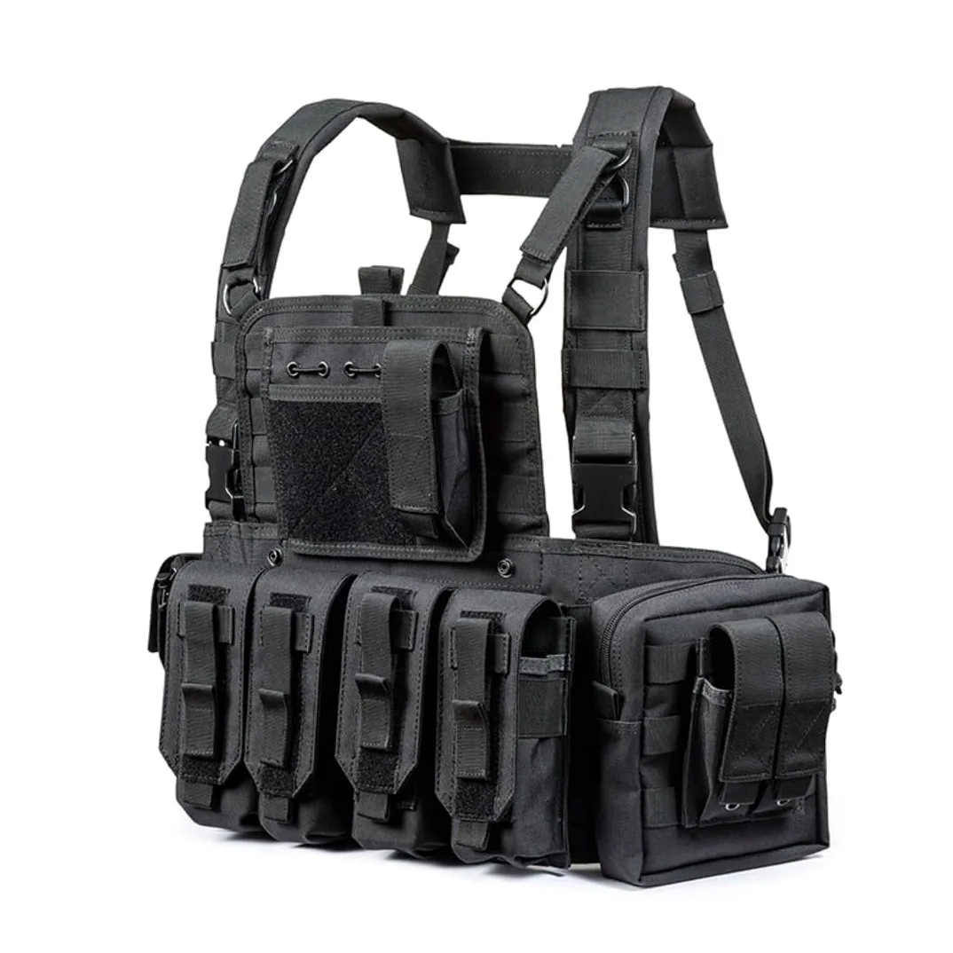 ACEXIER Deportes al Aire Libre Camuflaje Chaleco Uniforme de Entrenamiento Chaleco Táctico JPC Chaleco Táctico con Numerosas Bolsas Chaleco de Entrenamiento de Combate