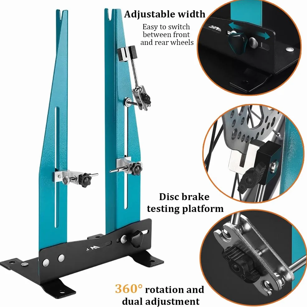 Soporte De Alineación De Ruedas De Bicicleta Multifuncional, Calibración De Borde De Precisión Y Estación De Reparación, Adecuada para Ruedas De 16-27.5-29 Pulgadas