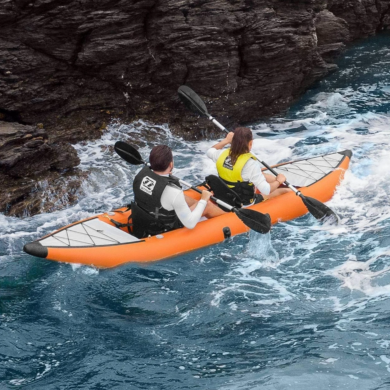 AQUATEC Kayaks inflables – Opciones Profesionales e intermedias, Asientos Individuales o para Dos Personas – Completos con Asientos, remos y Accesorios