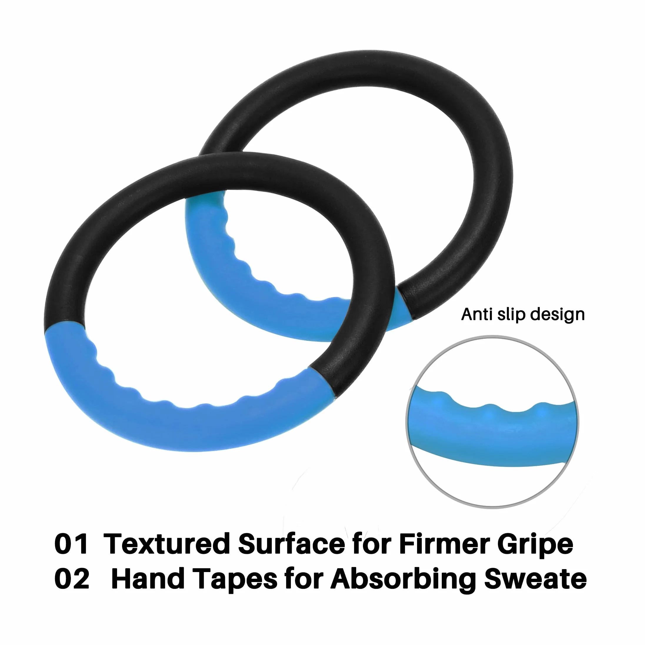 BOOSTEADY Anillos de Gimnasia con Correas Ajustables de 15 pies, Antideslizantes para Entrenamiento en Casa