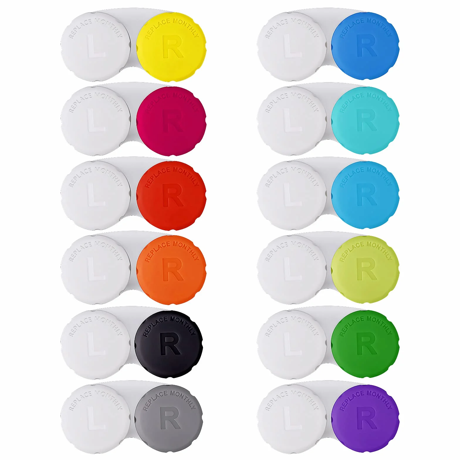 Funda para lentes de contacto a prueba de fugas, kit de inmersión con tapa de rosca, 12 colores, Viajes