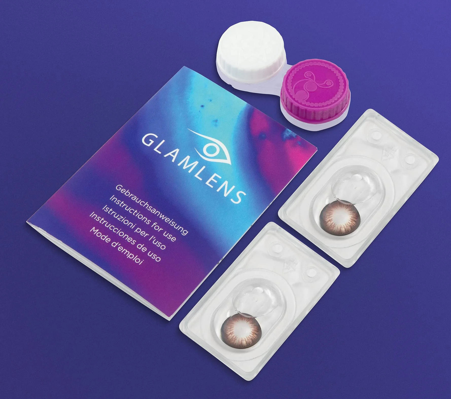 GLAMLENS Siena Choco Lentillas de Color Marrones 1 Par 90 Días Sin Graduación Hidrogel de Silicona