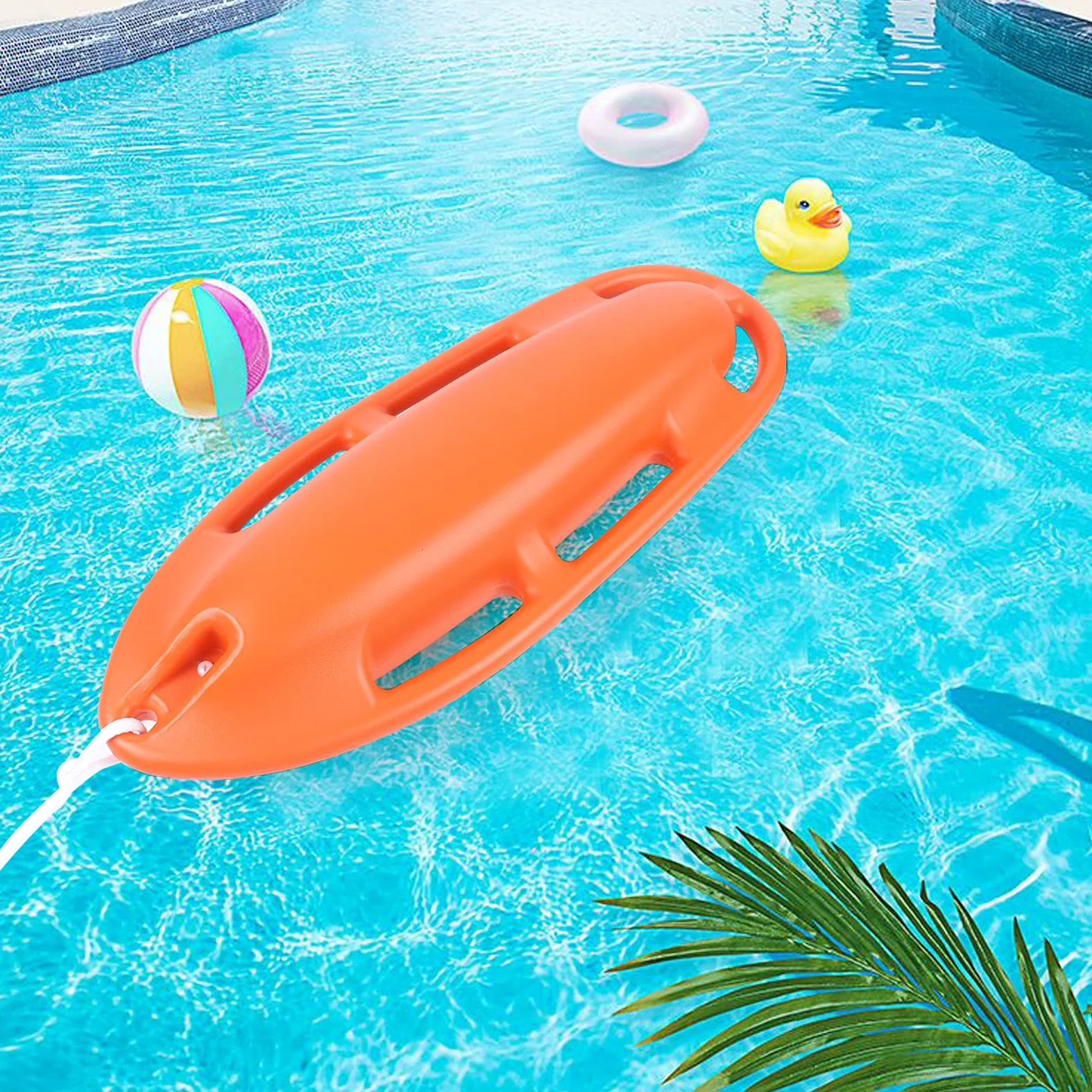 Boya de Rescate con 6 Asas para natación, boya de Rescate Salvavidas, boya/Flotador para Salvar Vidas
