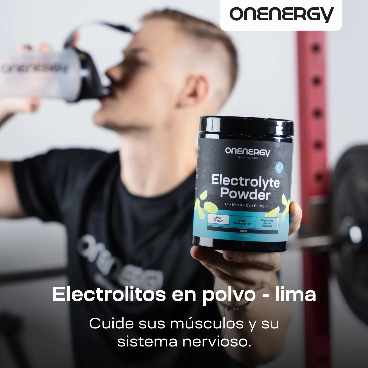 Electrolitos en polvo Lima 500 g 142 dosis Mezcla de 6 minerales Hidratación Apoyo muscular y nervioso