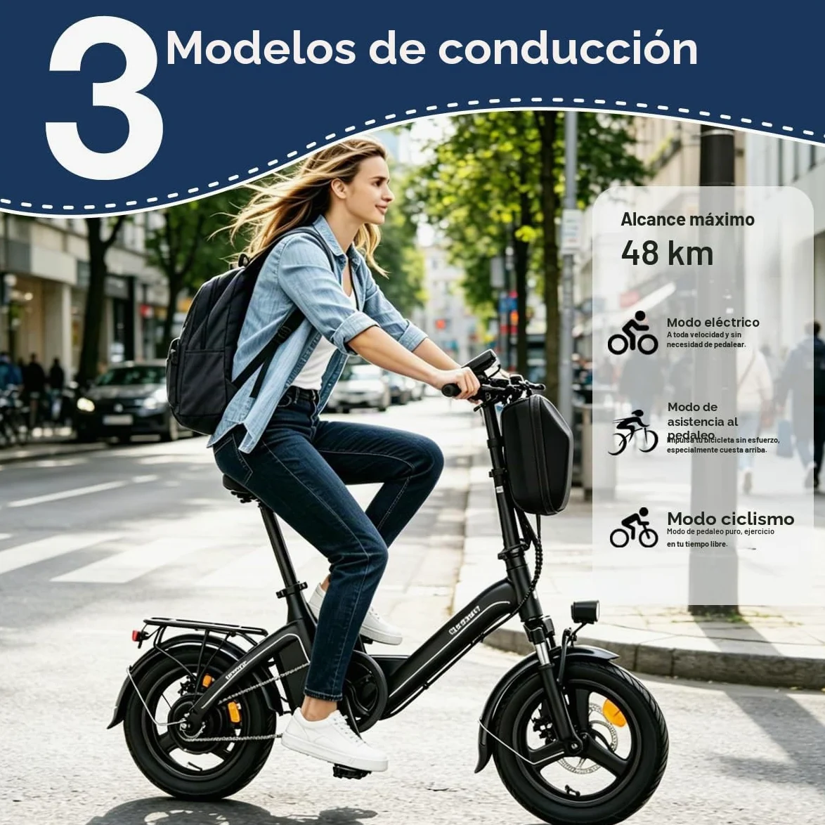Bodywel T16Pro 14 Zoll Klappbares E-Bike Exklusives Gepäckträger Set mit Rücklicht, inkl. Montagematerial