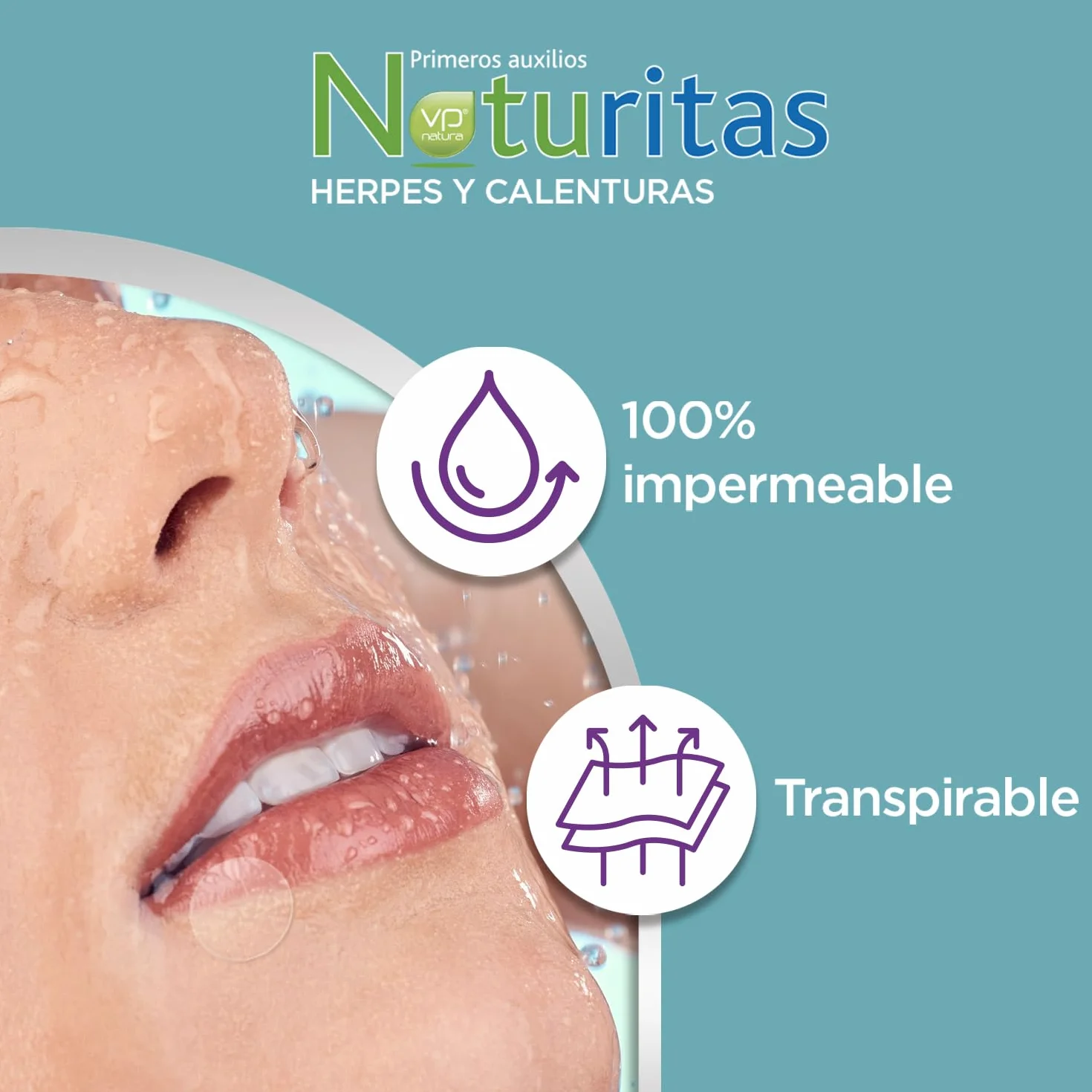 Parches Herpes Labial Apósito Hidrocoloide Calenturas Transpirable Sin Medicamentos Curación Rápida 12 Horas Protección 15 Parches