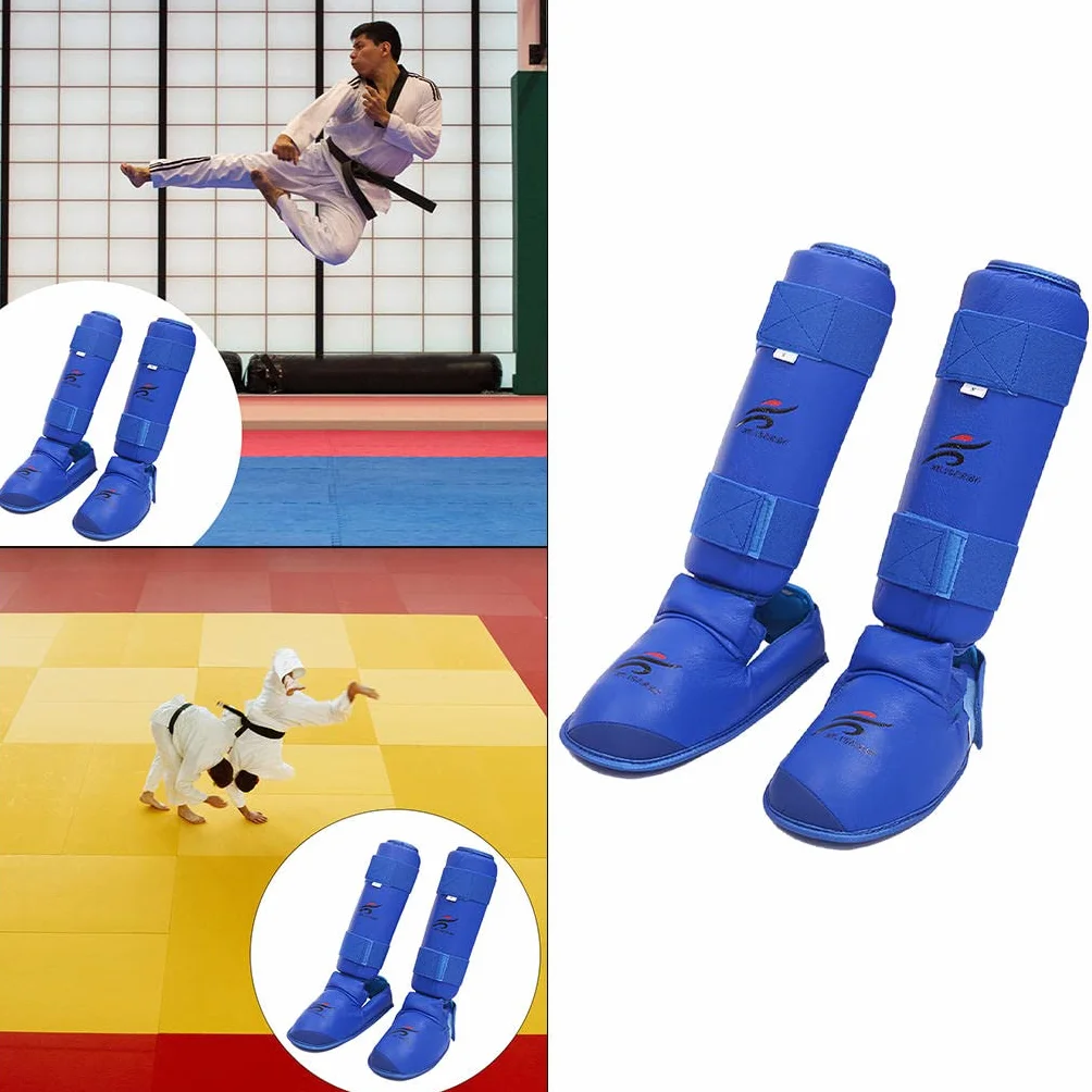 Espinilleras | Protectores de piernas de MMA para Kickboxing Boxeo en Tailandia Thai Karate Artes Marciales | Protección para pies y Empeine de