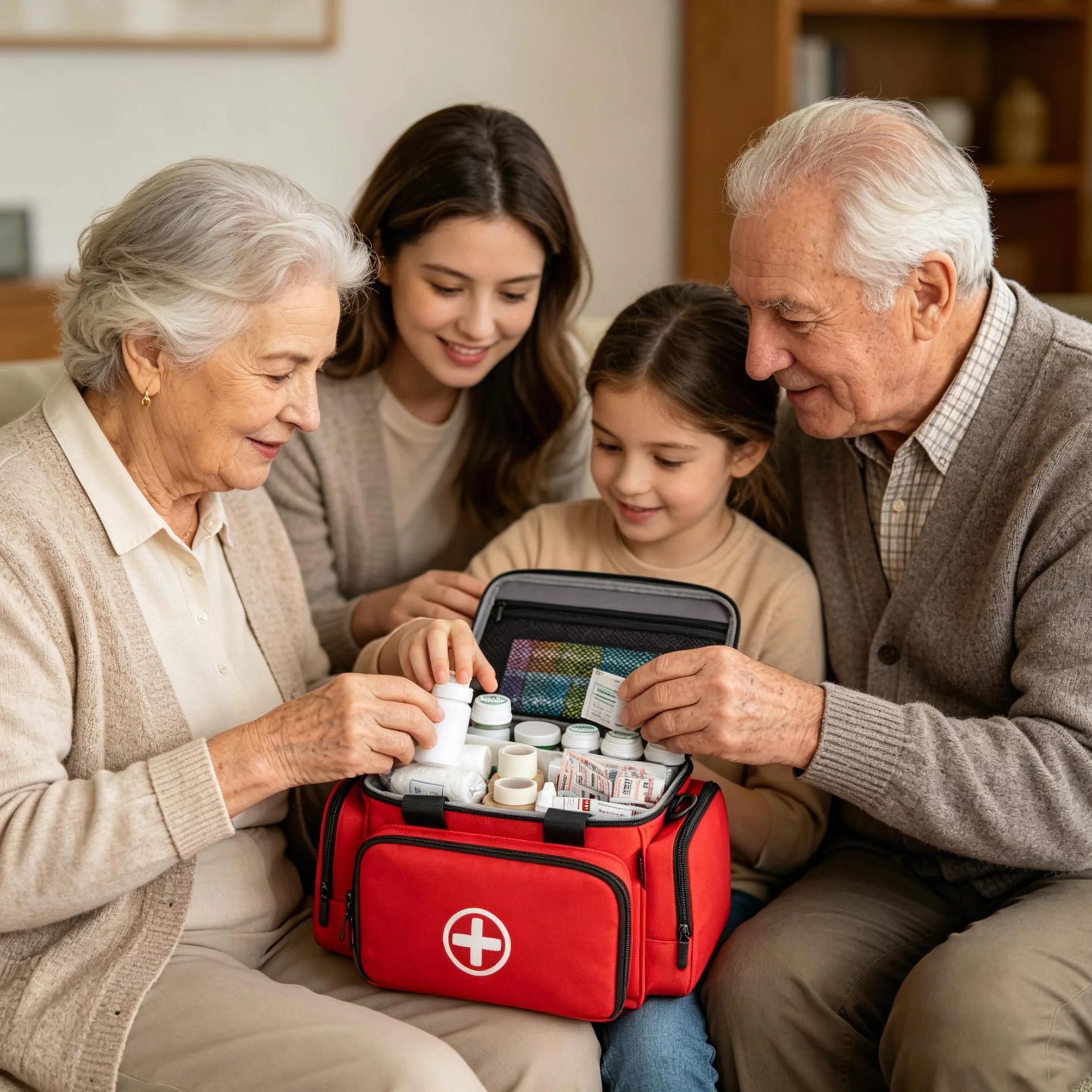 Profesional Bolsa de primeros auxilios grande vacía rojo para enfermeras médico hogar viaje emergencia
