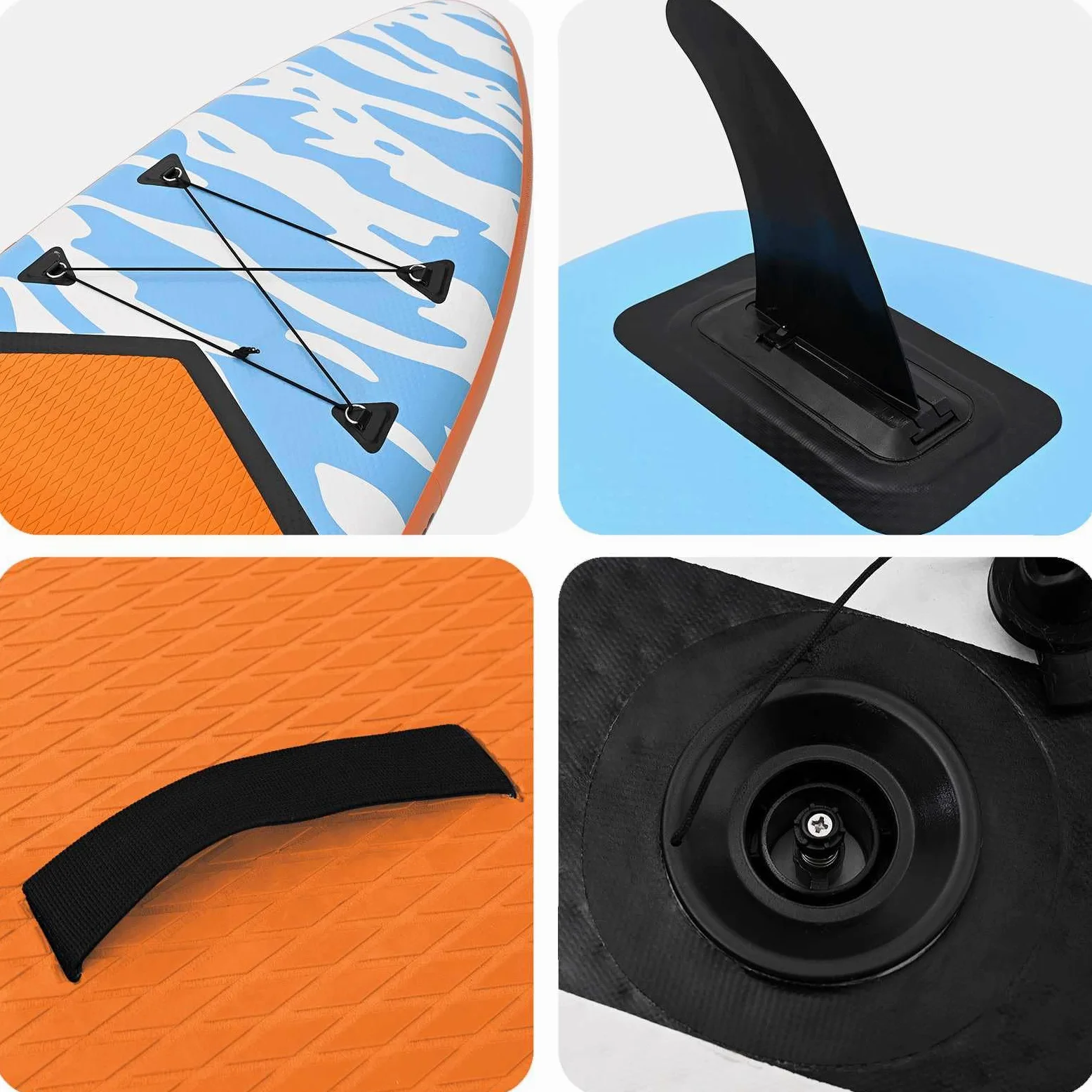 Mangloder - Tabla de surf con asiento 2 en 1 para deportes acuáticos, portátil, tabla de yoga y touring para río lago, incluye bomba, aleta, leash, mochila para adultos