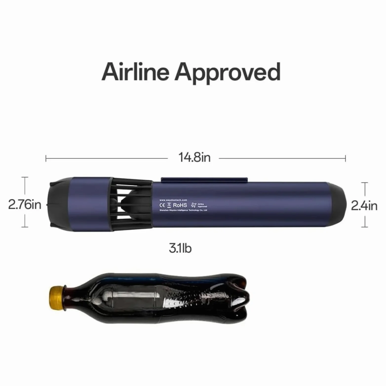Scooter Submarino, Patinete Submarino Lite, Patinete de Buceo for Deportes acuáticos con asa extraíble for Adultos y niños, acuático Compacto portátil