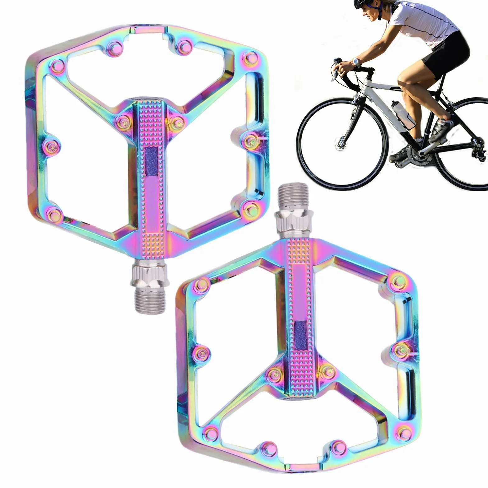 Montaña Pedales - Reemplazo ligero con DU Rodamiento - Montaña Pedales Para Viajes,Para Al Aire Libre Ciclismo Viajes Senderismo Deporte Conducción Entrenador Hombres Mujeres