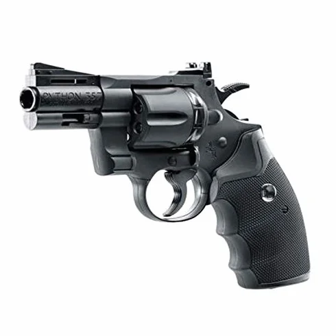 Revólver Colt Python 2,5" | Pack Arma de Aire comprimido (CO2) y balines (perdigones) Calibre 4.5mm + maletín + 2 Cajas de balines