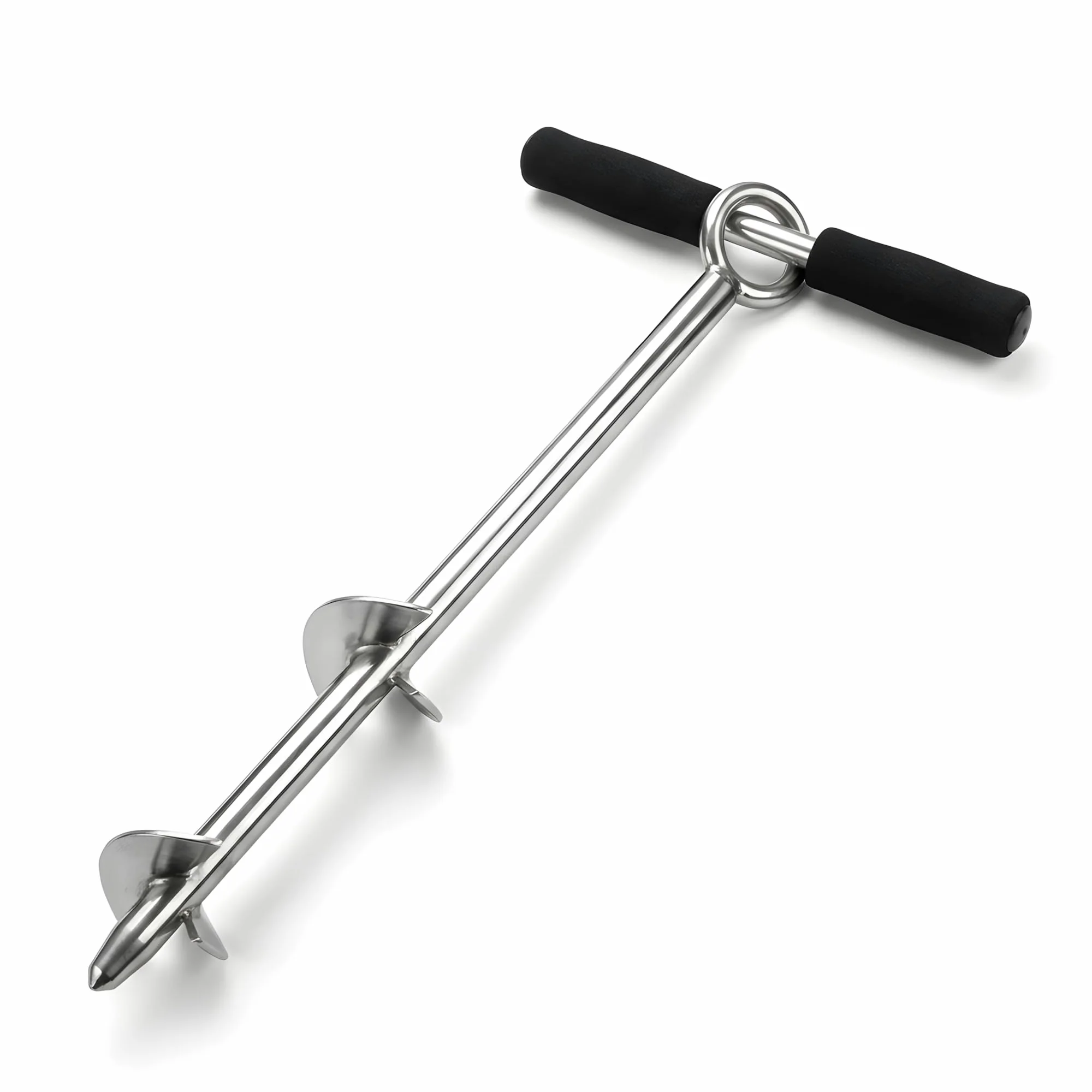 Ancla De Arena De Acero Inoxidable 316 para Embarcaciones, Ancla De Arena De Playa De Doble Placa con Mango Y Diseño De Tornillo, Ancla De Barra De Arena Resistente A La 18INCH Sand Anchor