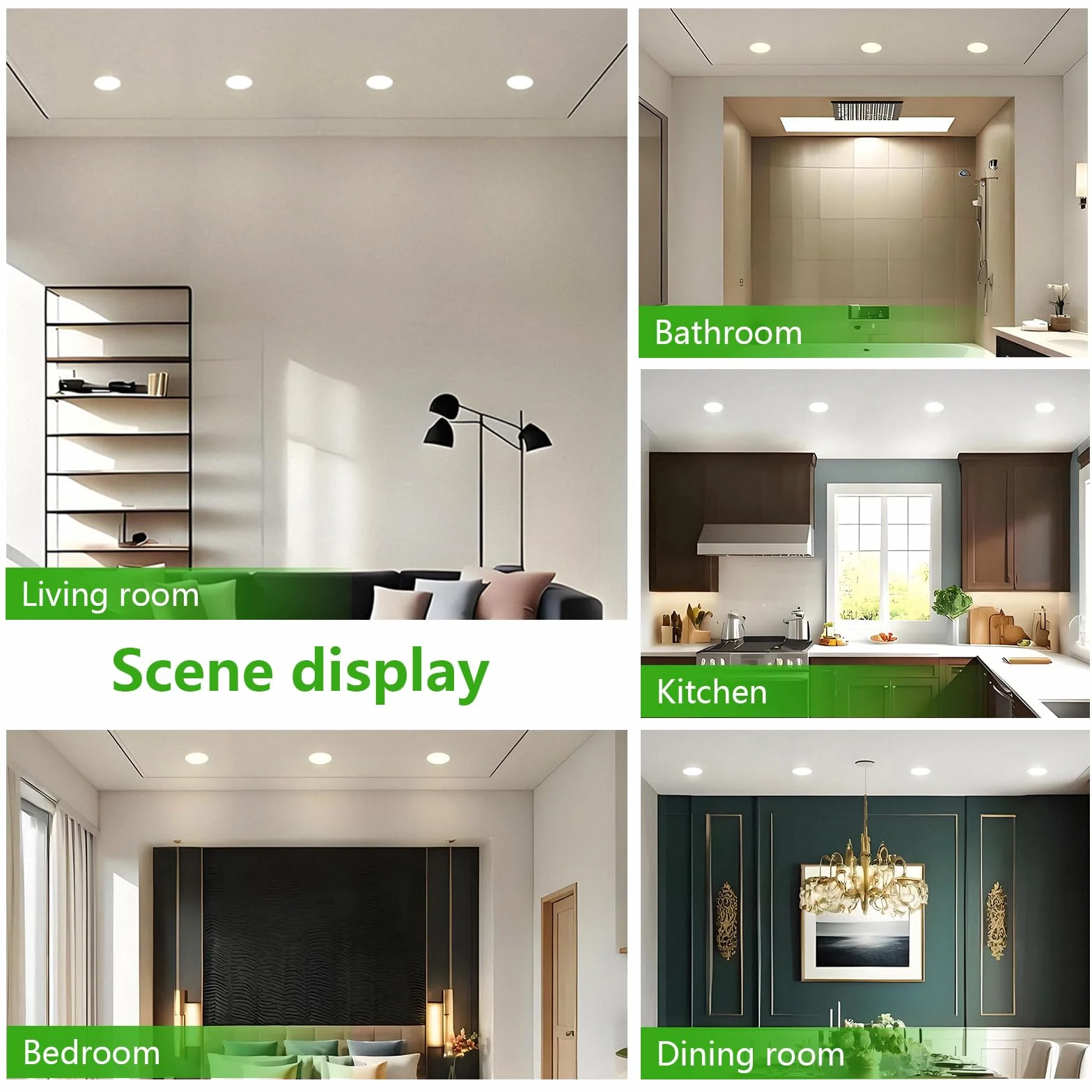 IP44 Downlight LED Techo Empotrable 7W Regulables 3000K/4000K/6000K 5%-100% AC220-240V Orificio 95-100mm Pack 5