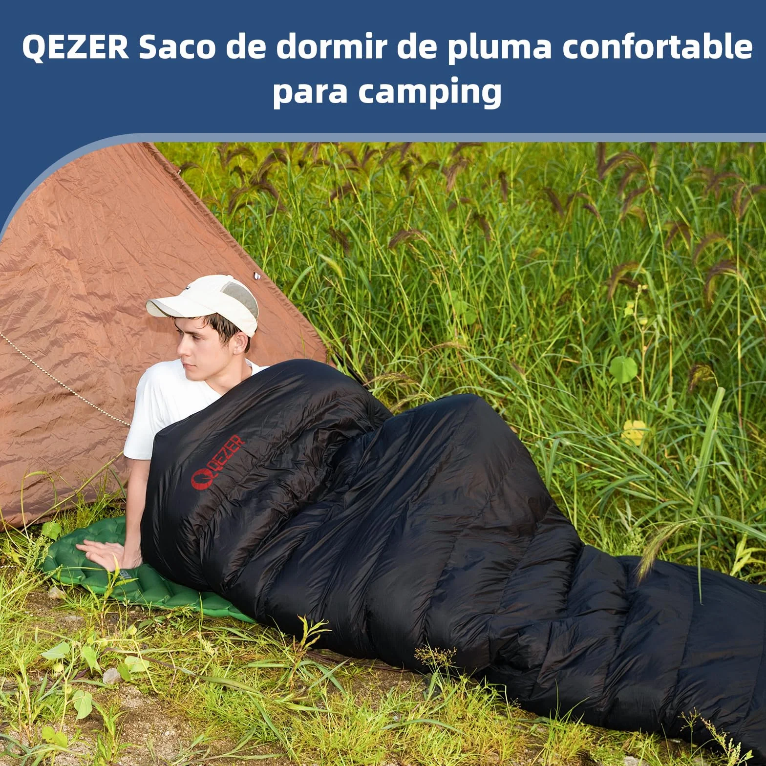 Saco de Dormir de Invierno -20 Grados, con plumón de 620 FP Premiumcálido Saco de Dormir de plumón para Clima frío Extremo, Camping, Senderismo y montañismo