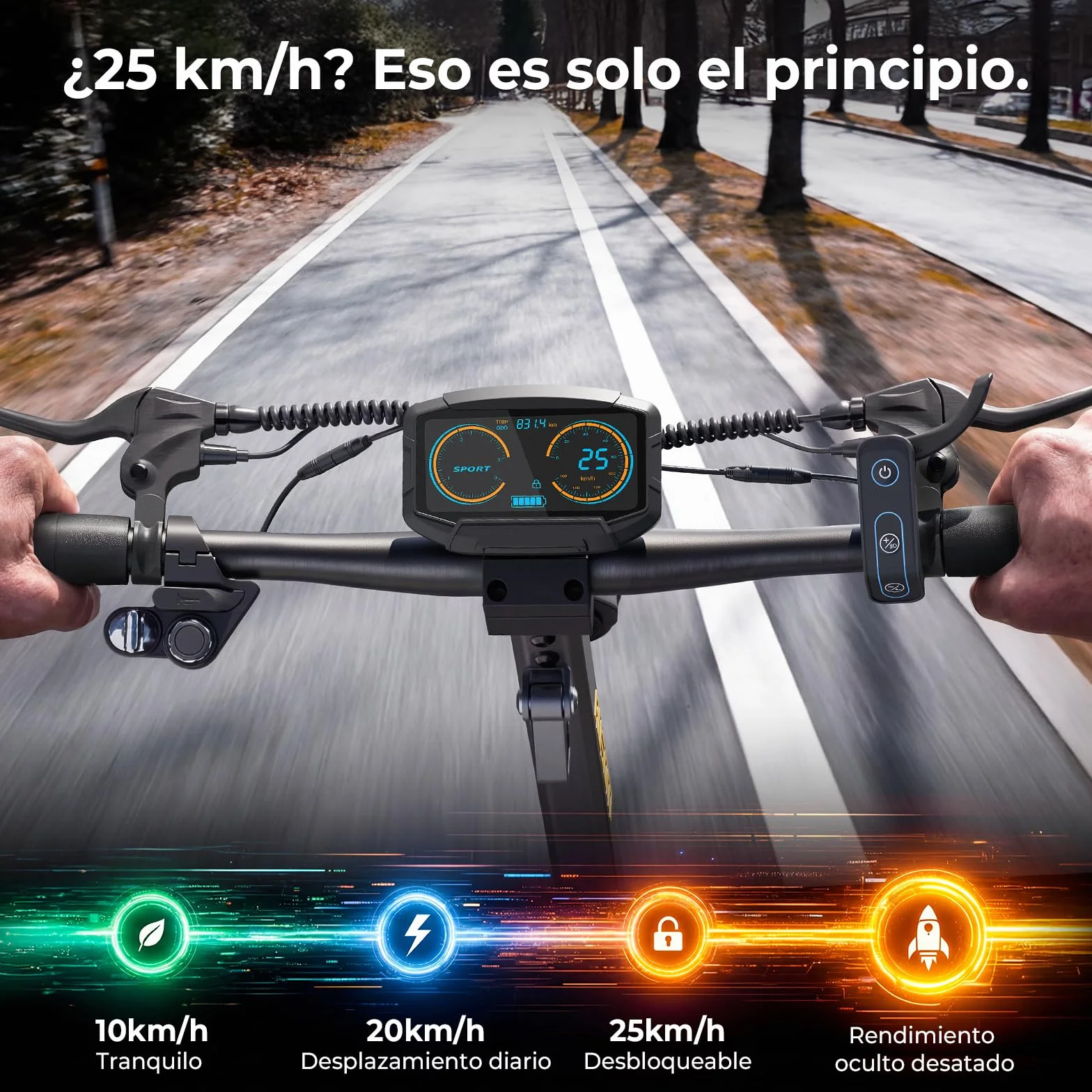 Patinete Eléctrico, Ausom Gosoul 2/Gosoul 2 Pro, 90KM /70km Autonomía, Batería 48V, Suspensión ShocFree, Neumáticos 10", Frenos de Disco+E-ABS, Scooter eléctrico