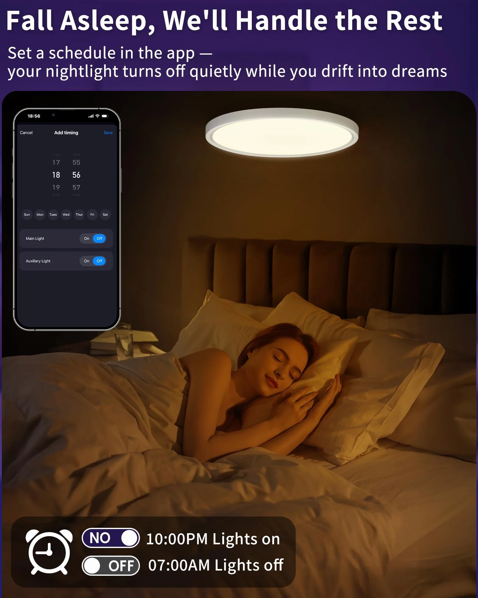 Plafón LED Inteligente 24W Regulable con Mando WiFi RGB, Compatible con Alexa y Google Home, Lámpara de Techo Ultrafina