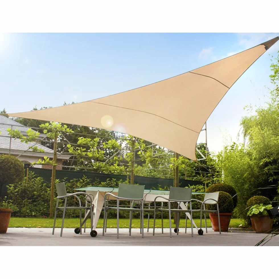 Green Blue - Toldo para jardín Vela de Sombra Cuadrado o Triangular Impermeable Diferentes Medidas (Triangular, 3,6)