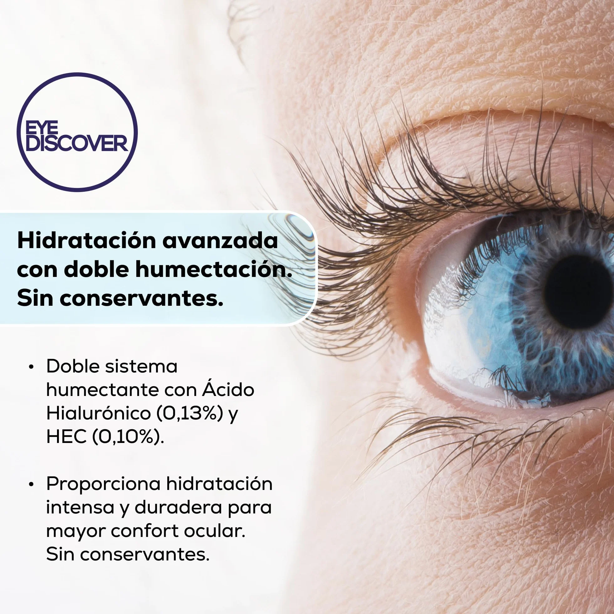 Gotas Ojos Secos Monodosis con Ácido Hialurónico e Hidroxietilcelulosa, 20 Viales 0,35 ml