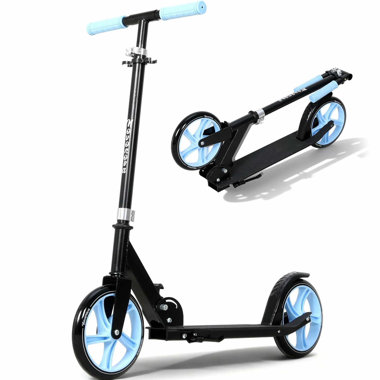 Patinete Scooter Plegable, Patinetes para niños y niñas, 9-14 años con Manillar Ajustable 88-98.5cm, Patinete con 2 Ruedas Grandes 200mm y Freno Posterior, Máx. 100kg