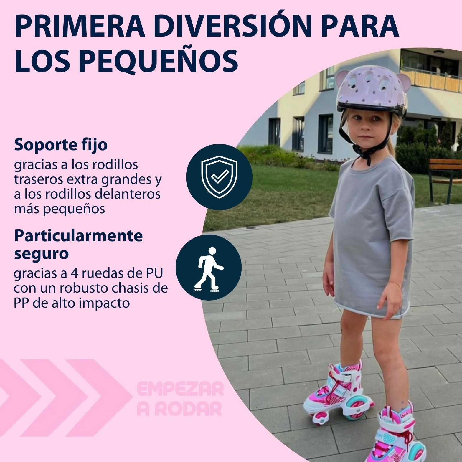 HUDORA Roller Skates My First Quad Patines para niños Ajustables hasta 20 kg Ruedas Grandes
