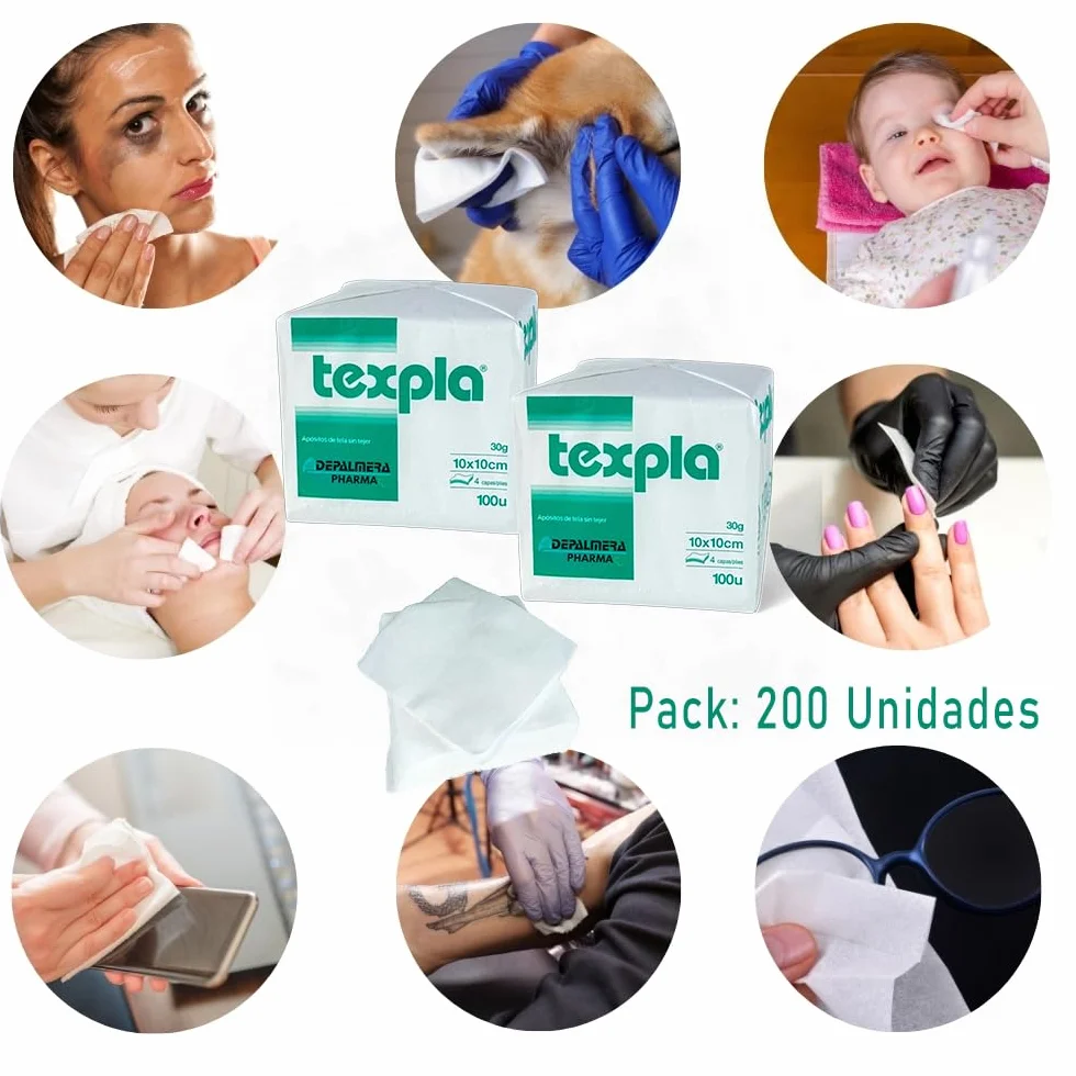 Gasa No Esteril TNT Plegada 10x10cm Pack 200 Unidades