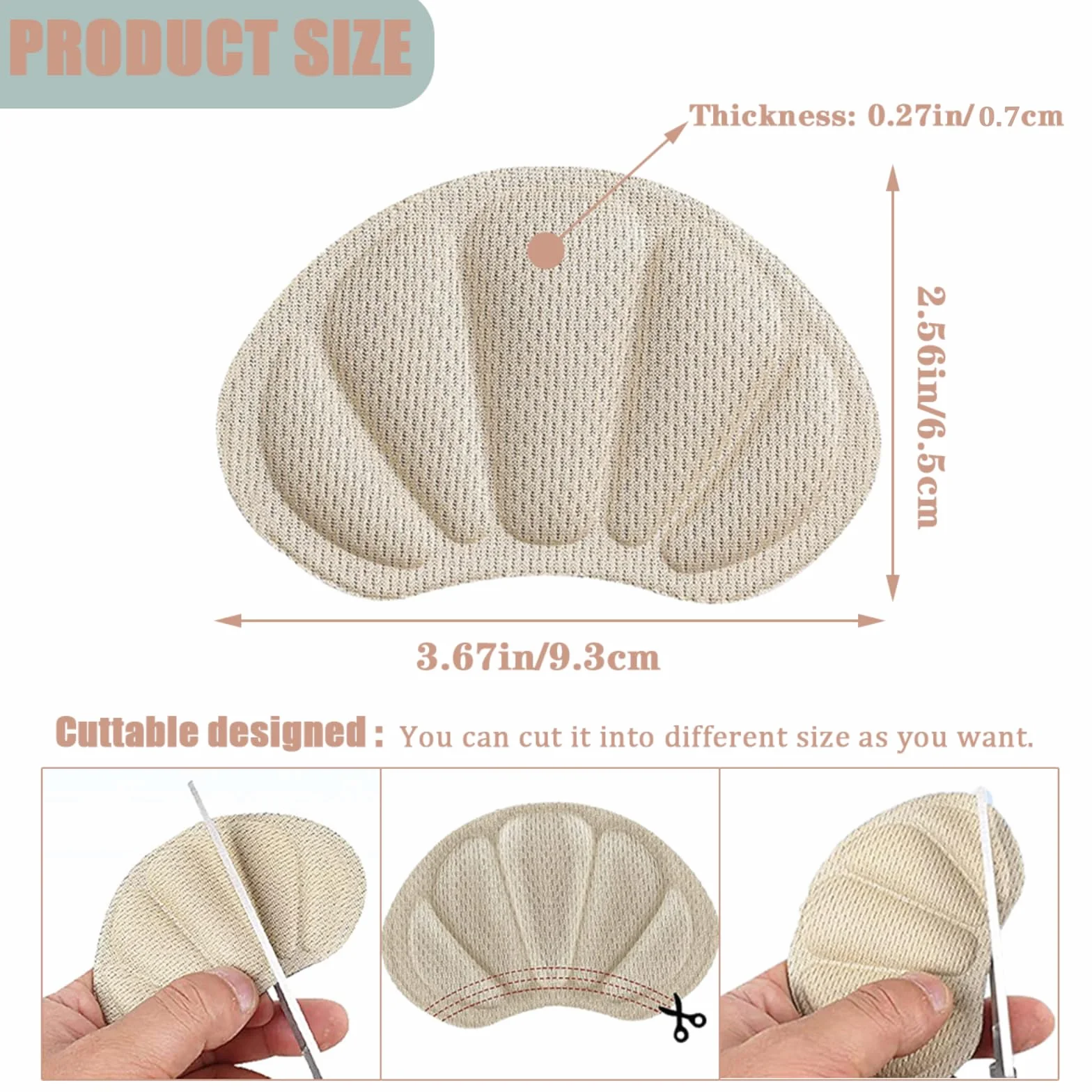 Almohadillas taloneras para zapatos, reducir talla zapato, antirozaduras, protector talón