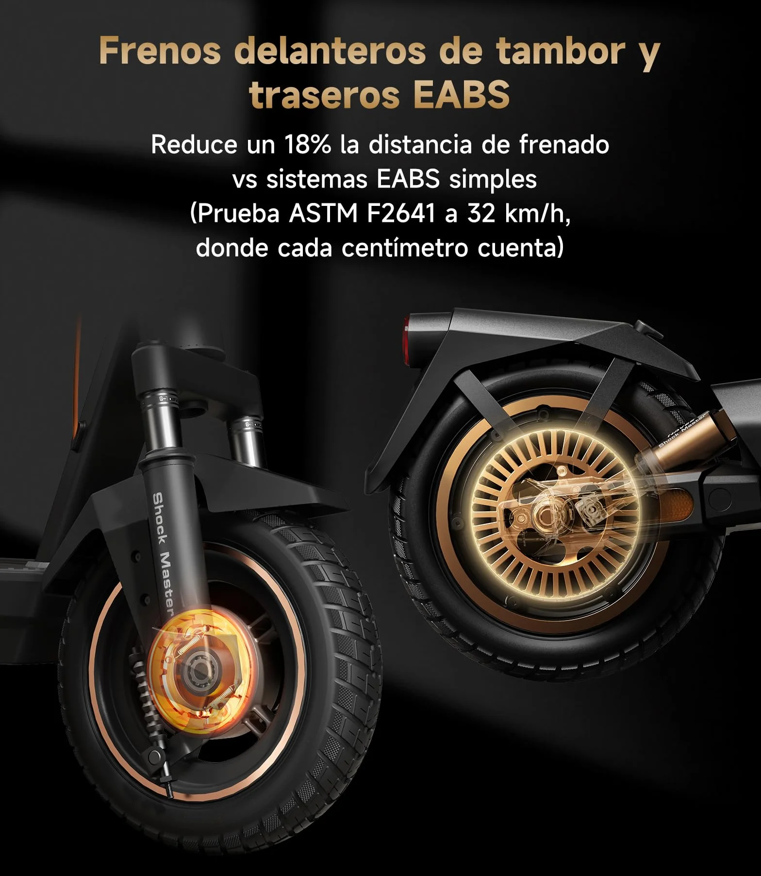 NAVEE Patinete Eléctrico Adultos GT3 ST3 Serie 50-75km 700-1000W Absorción Cuádruple Choques TCS 18-22% Pendiente Neumáticos Tubeless 10"