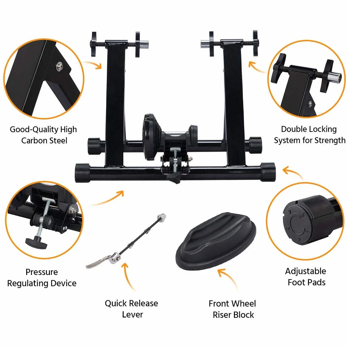 Yaheetech Rodillo Bicicleta Montaña Rodillo Bicicleta Carretera en Casa o Interior para Ruedas de 26 – 28 Pulgadas y 700C con Resistencia Magnética