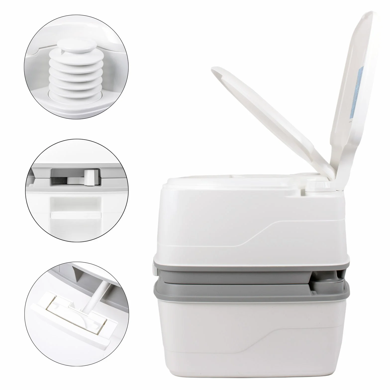 Thetford 165 Qube Porta Potti, Adultos Unisex, Blanco/Gris, Mediano