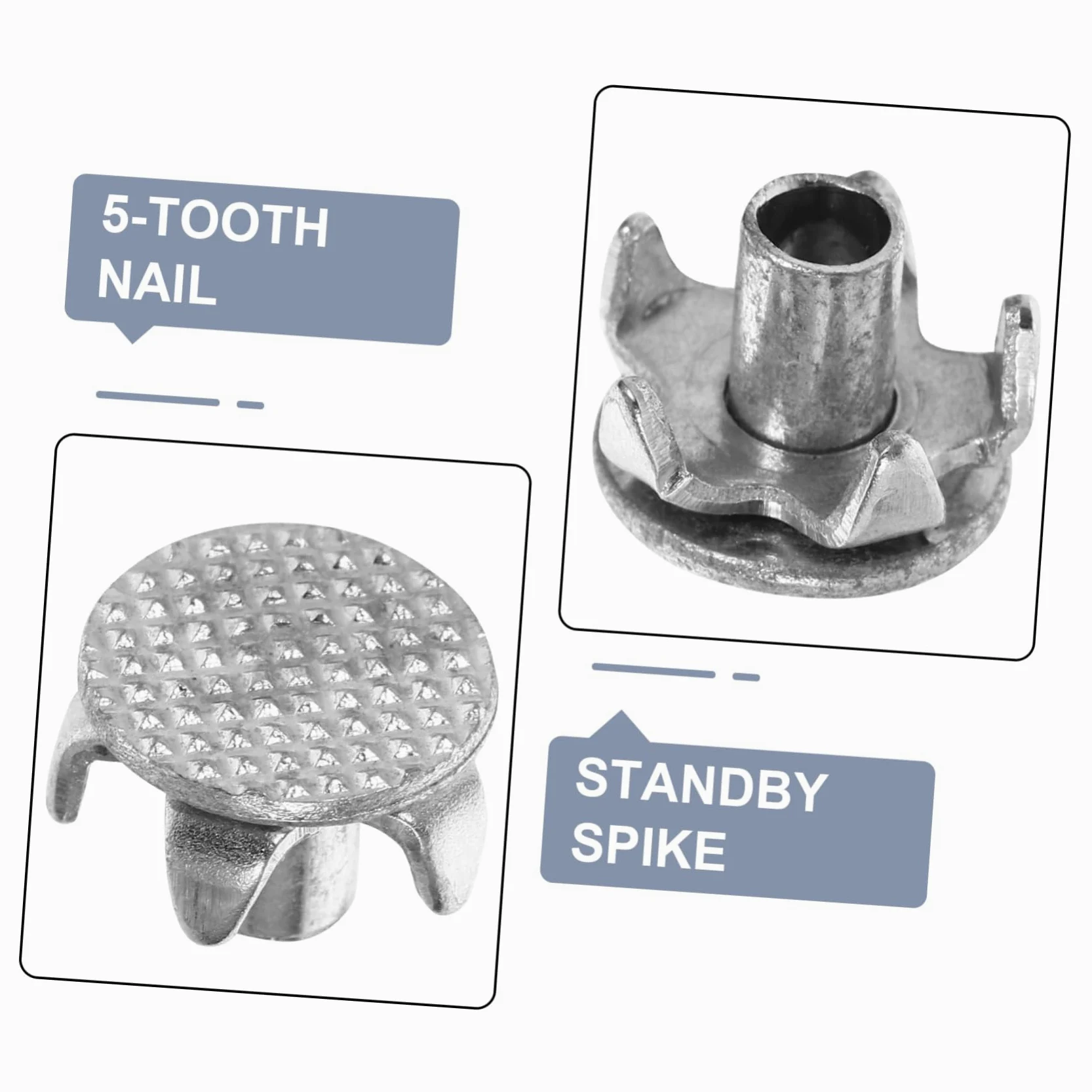 Pinchos Antideslizantes para Zapatos 5 Dientes De Acero, Tacos Metálicos Resistentes, 15 Piezas, Unisex, Ideales para Senderismo y Nieve, Puntas para Crampones, Accesorio Antideslizante