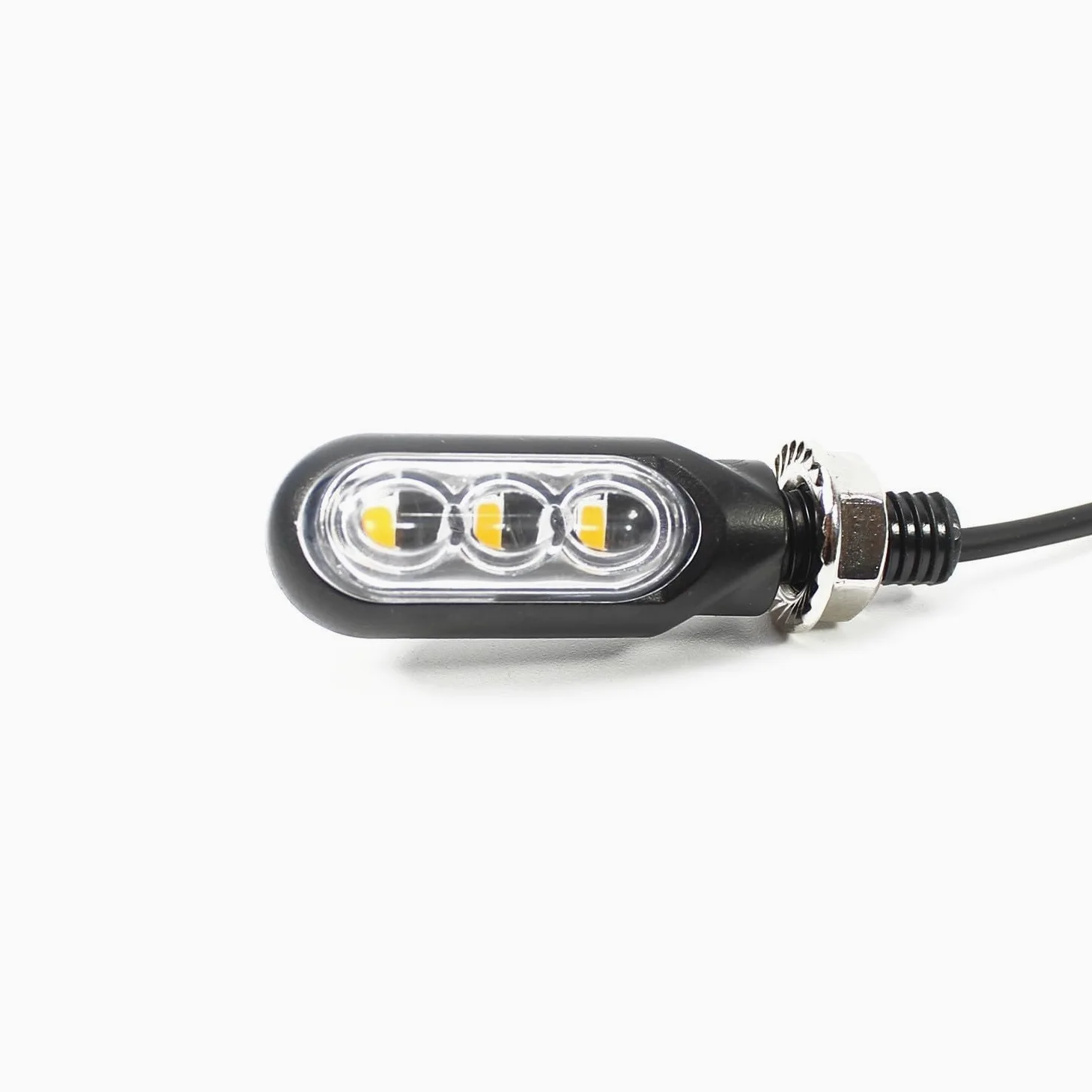 Kit de luces delanteras y intermitentes traseras de 12 V para bicicleta eléctrica, scooter, motocicleta, material ABS PC, IP65, impermeable, color negro