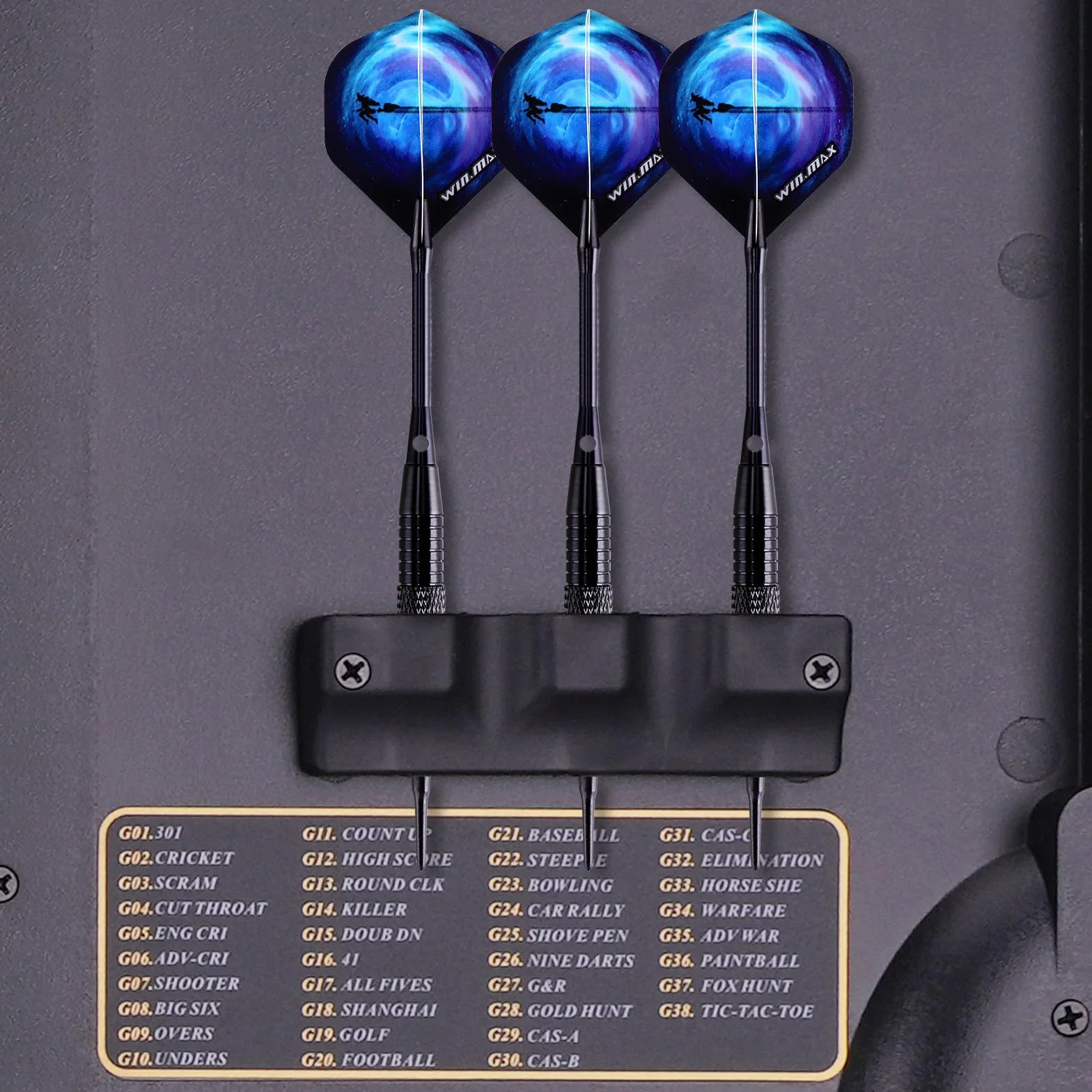 WIN.MAX Diana electrónica profesional 65 variantes 1-8 jugadores 12 dardos Pro 100 accesorios
