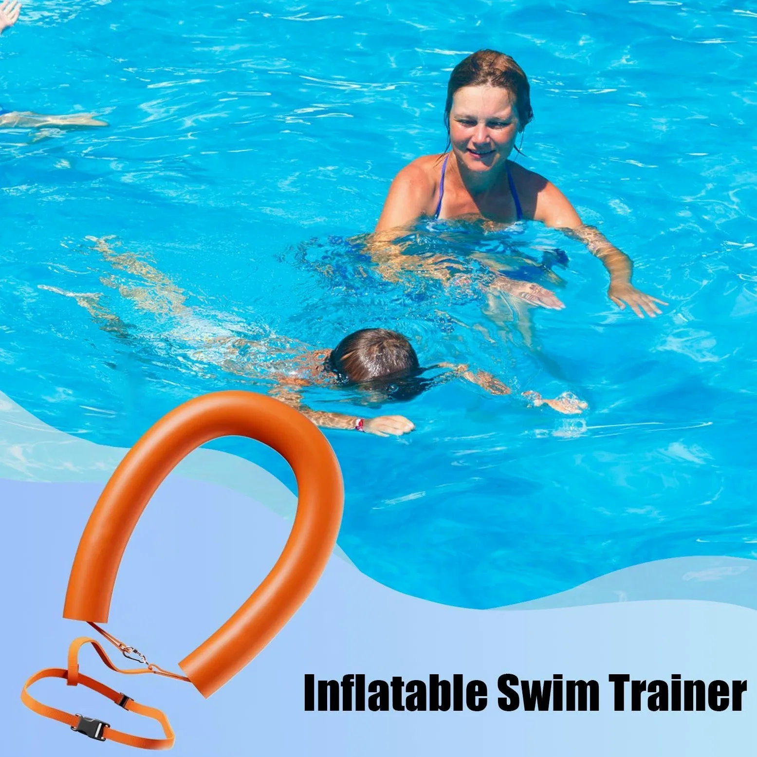 Cinturón de flotación para natación No inflable, a prueba de fugas | Barra de Espuma para Entrenamiento Para principiantes, deportistas, hombres y mujeres, lago, mar, embalse y estanque