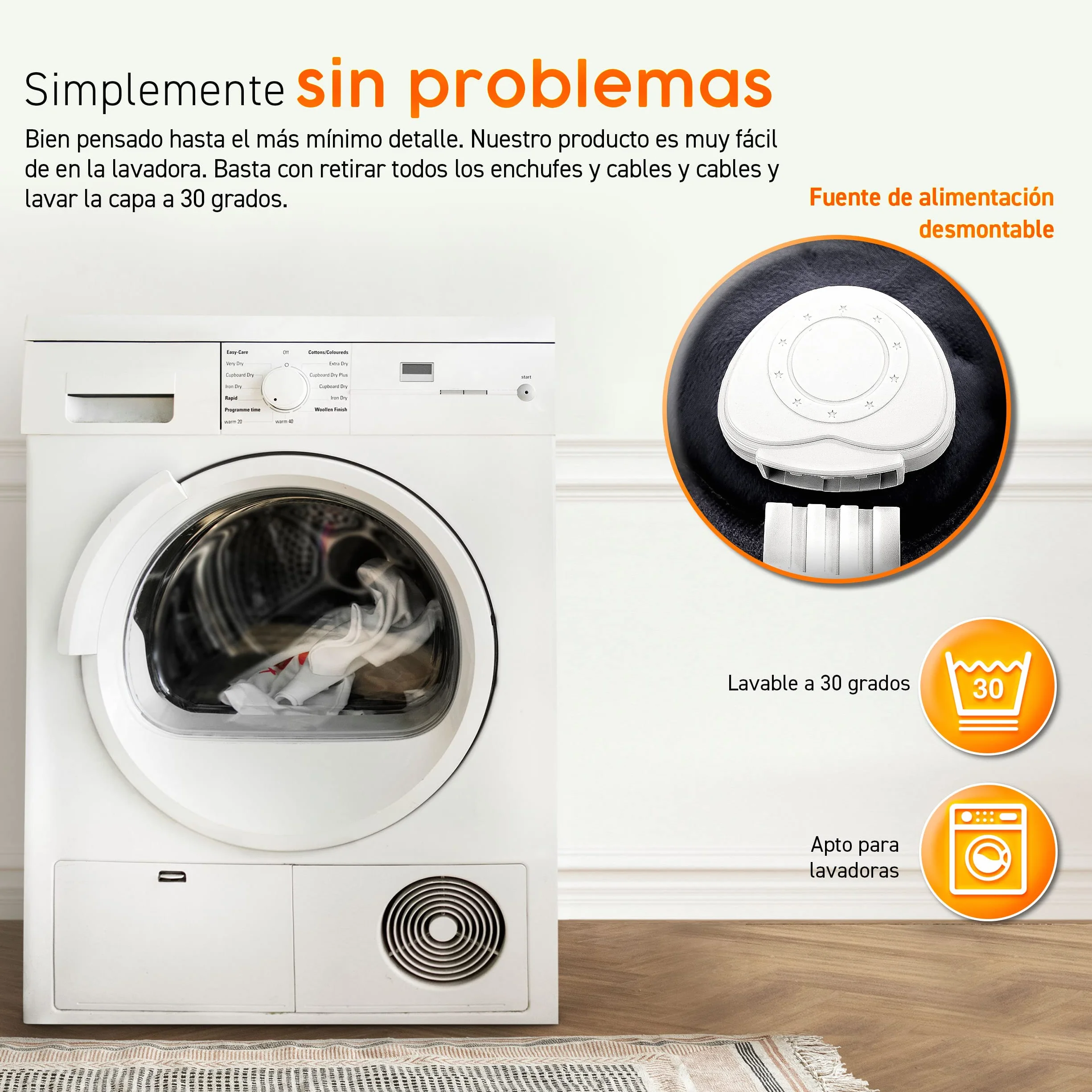sinnlein Almohadilla Eléctrica para Cervicales, Hombros, Cuellos y Espalda | Manta Térmica con 3 Niveles de Temperatura y Apagado Automático | 100W (Beige)