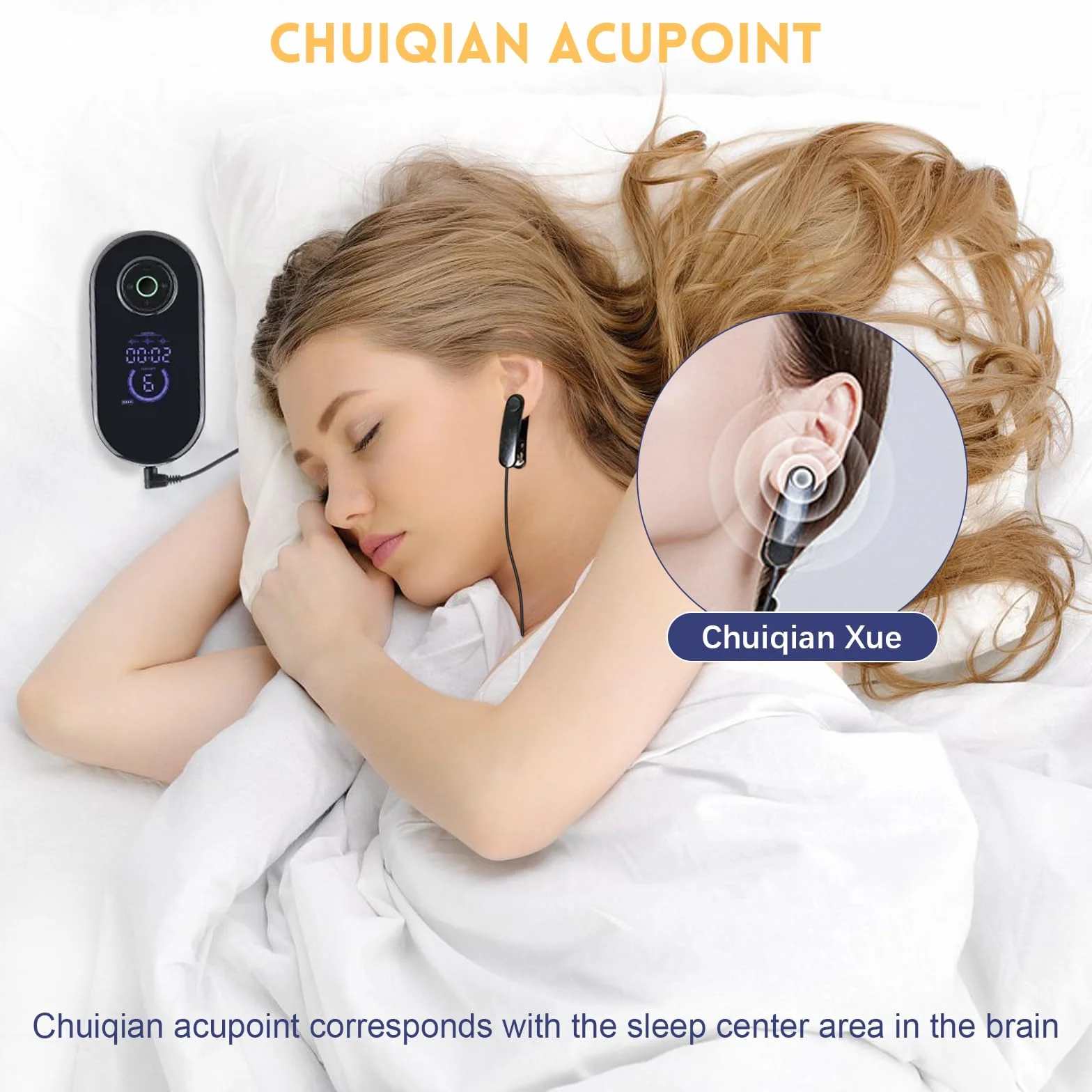 LIROPAU Dispositivo para Ayudar a Dormir, Portátil con Carga USB, para Insomnio, Ansiedad y Migraña