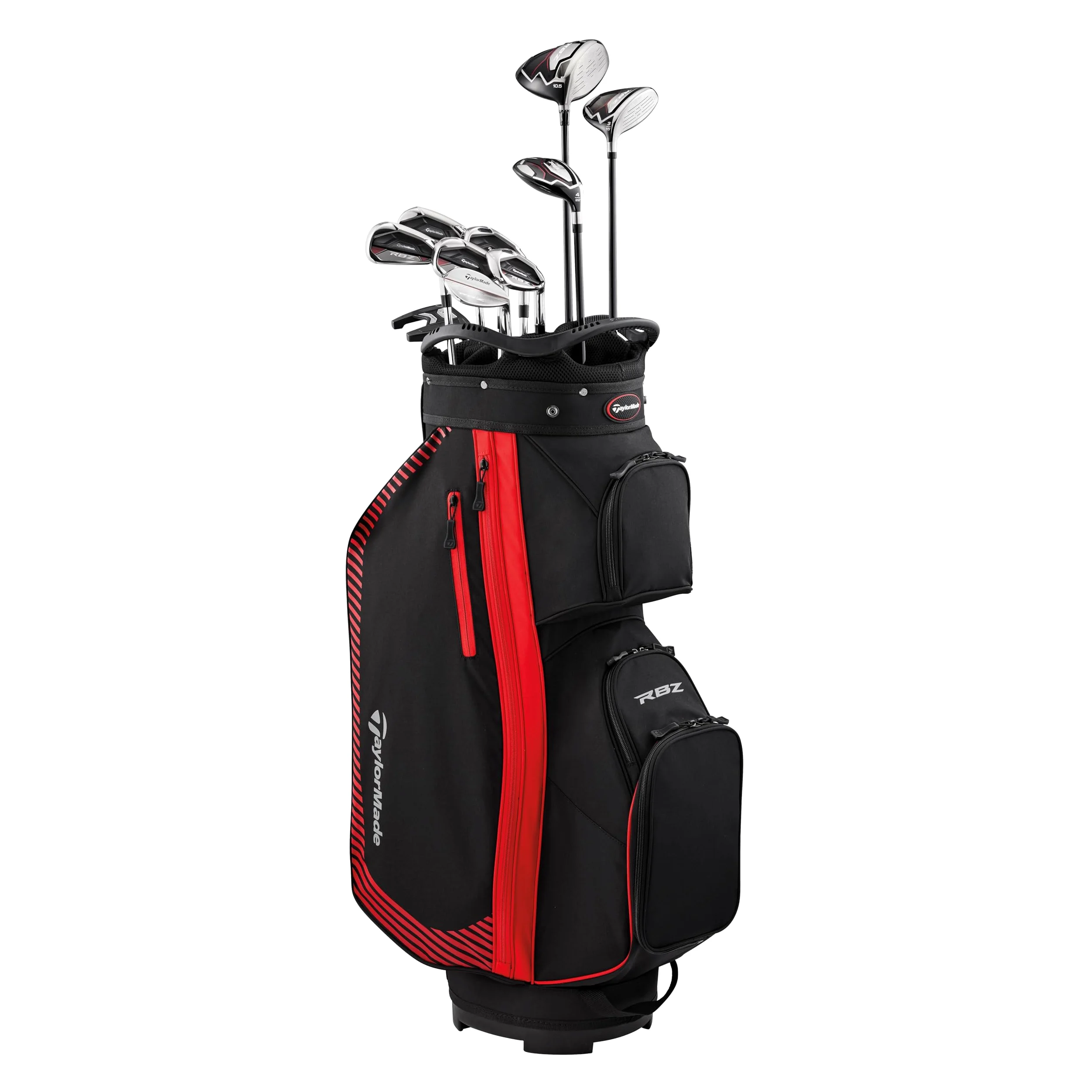 TaylorMade Set Completo Palos Golf RBZ 2025 (11 Piezas), Negro/Rojo