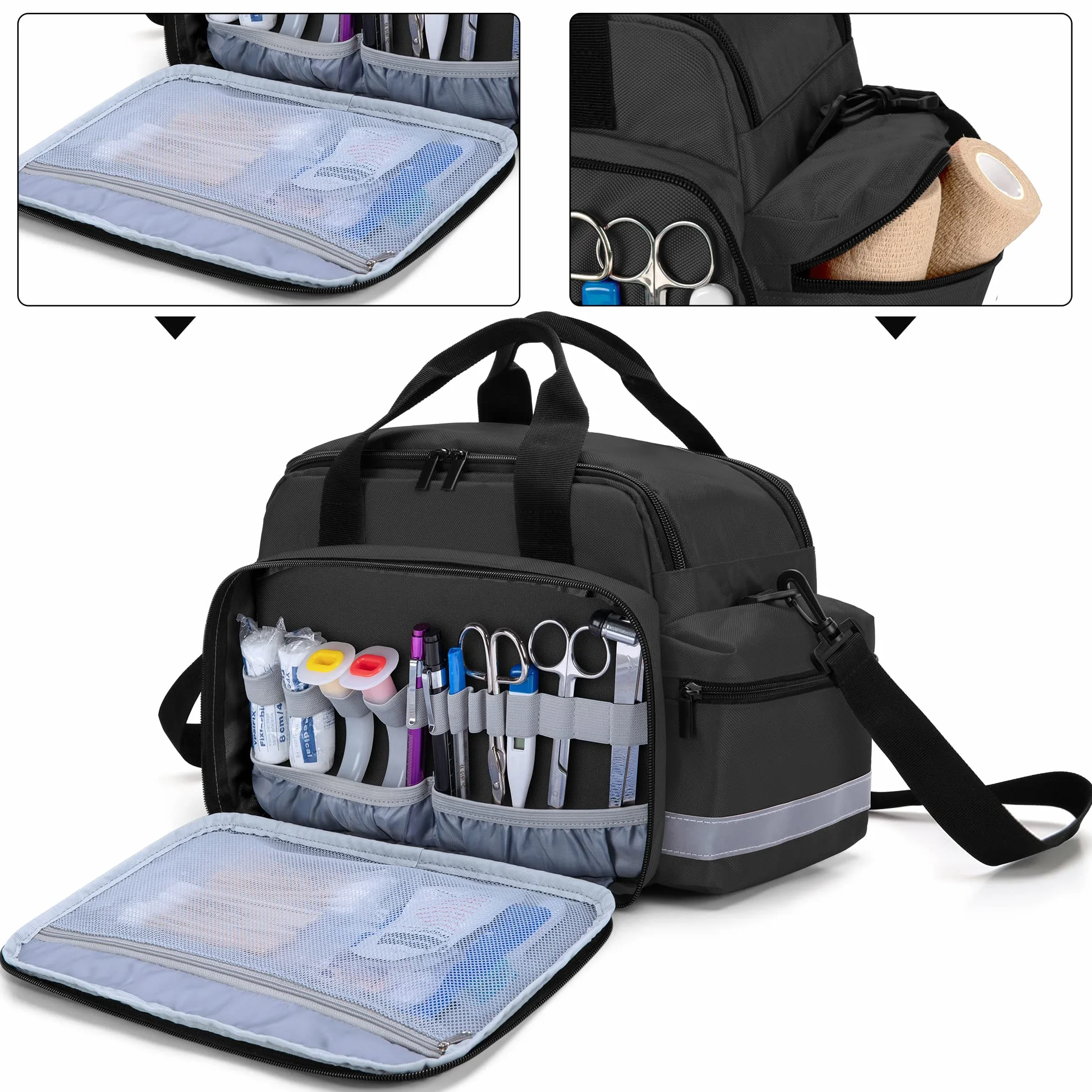 Trunab Bolsa de Clinica Médicos, Bolsa de Enfermera con Asa y Correa para el Hombro