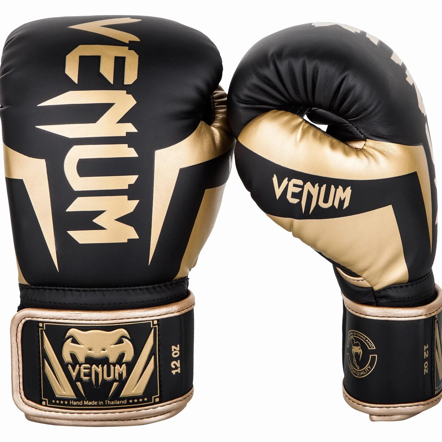 Venum Elite Guantes de Boxeo Negro Oro 16 Onzas